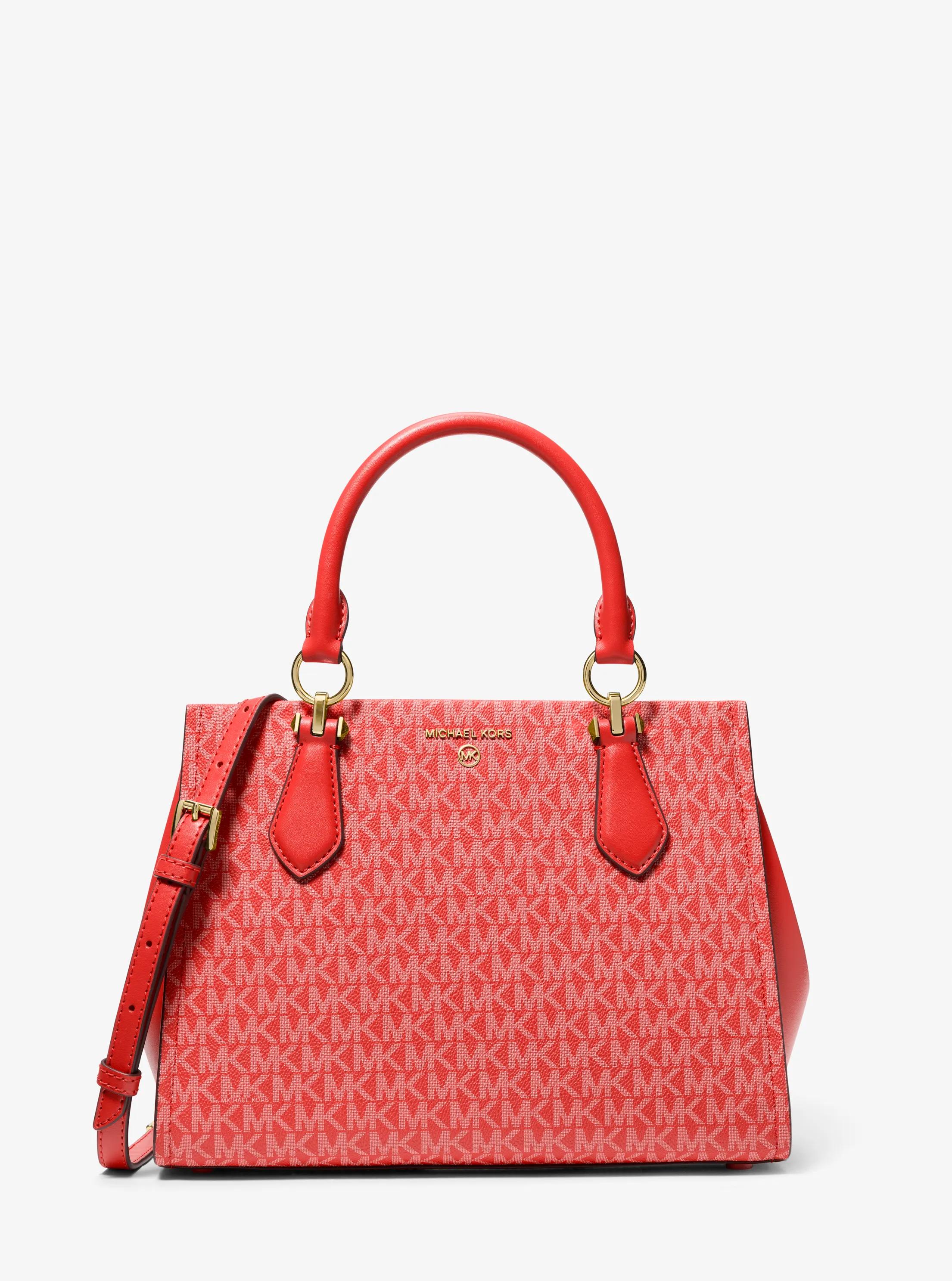 Marilyn Medium Signature Logo Satchel in BURNT SIENNA | Michael Kors