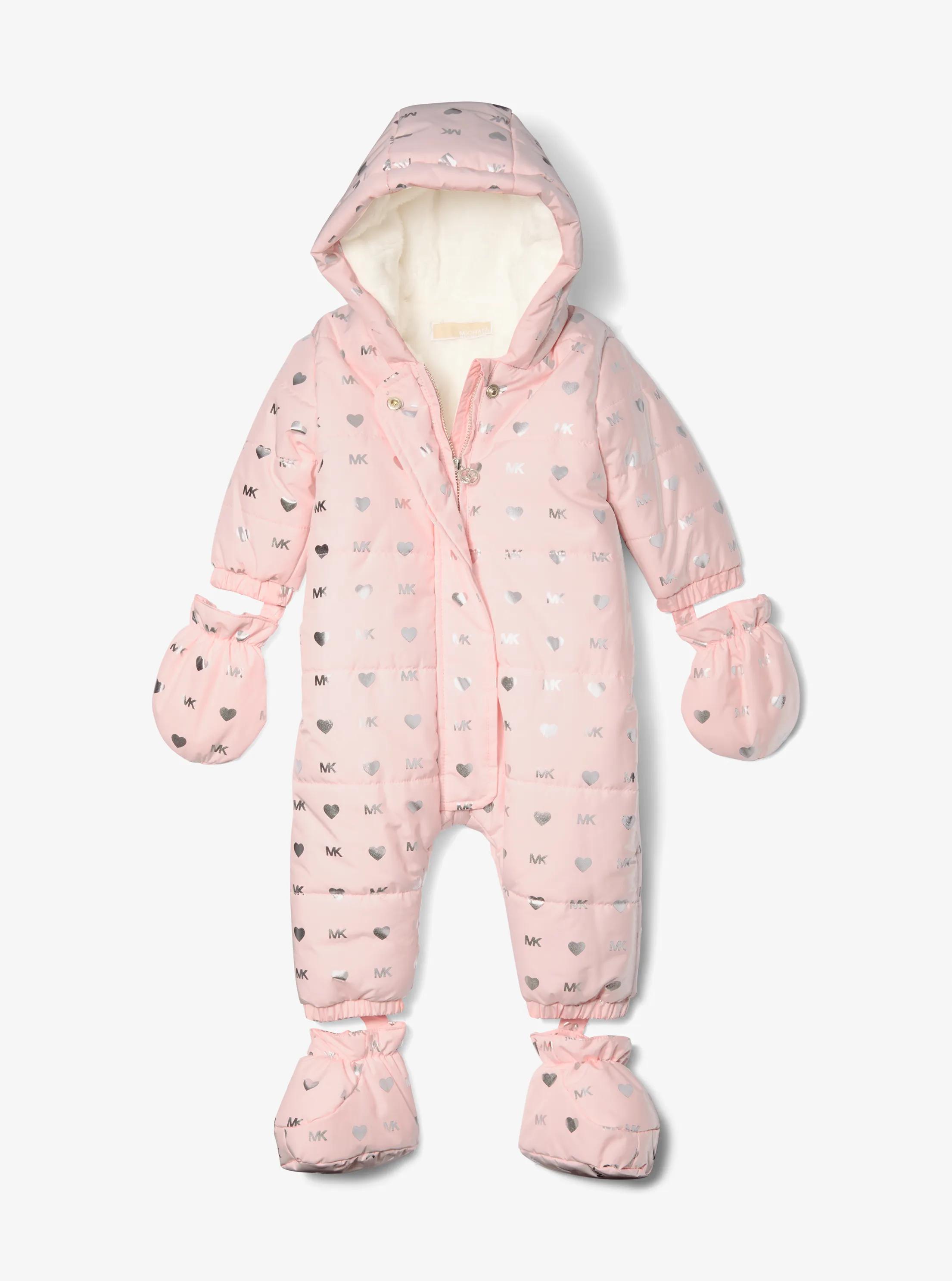 Metallic Logo Snowsuit in PALE PINK | Michael Kors