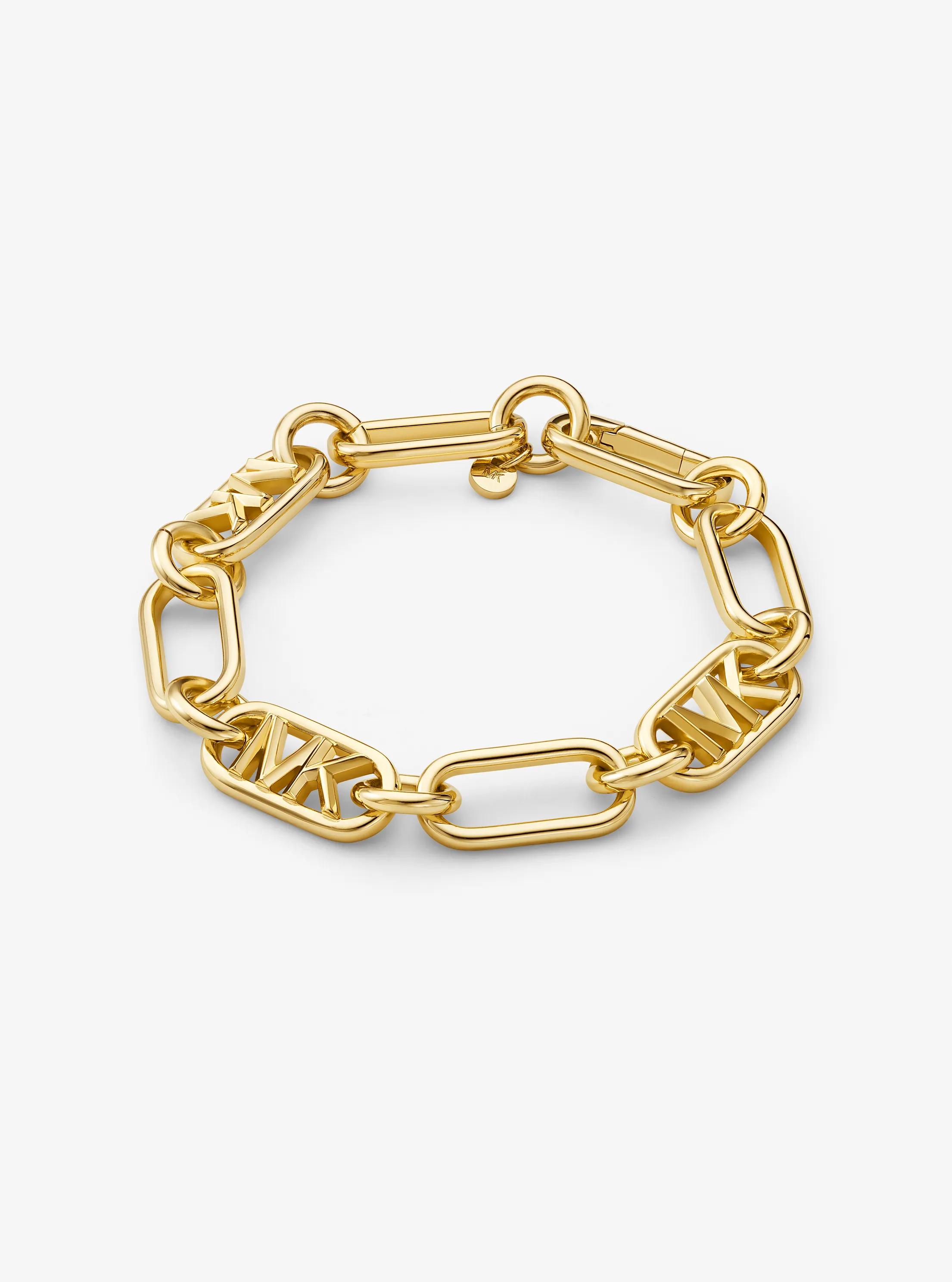 Precious Metal-Plated Brass Chain Link Bracelet in GOLD | Michael Kors
