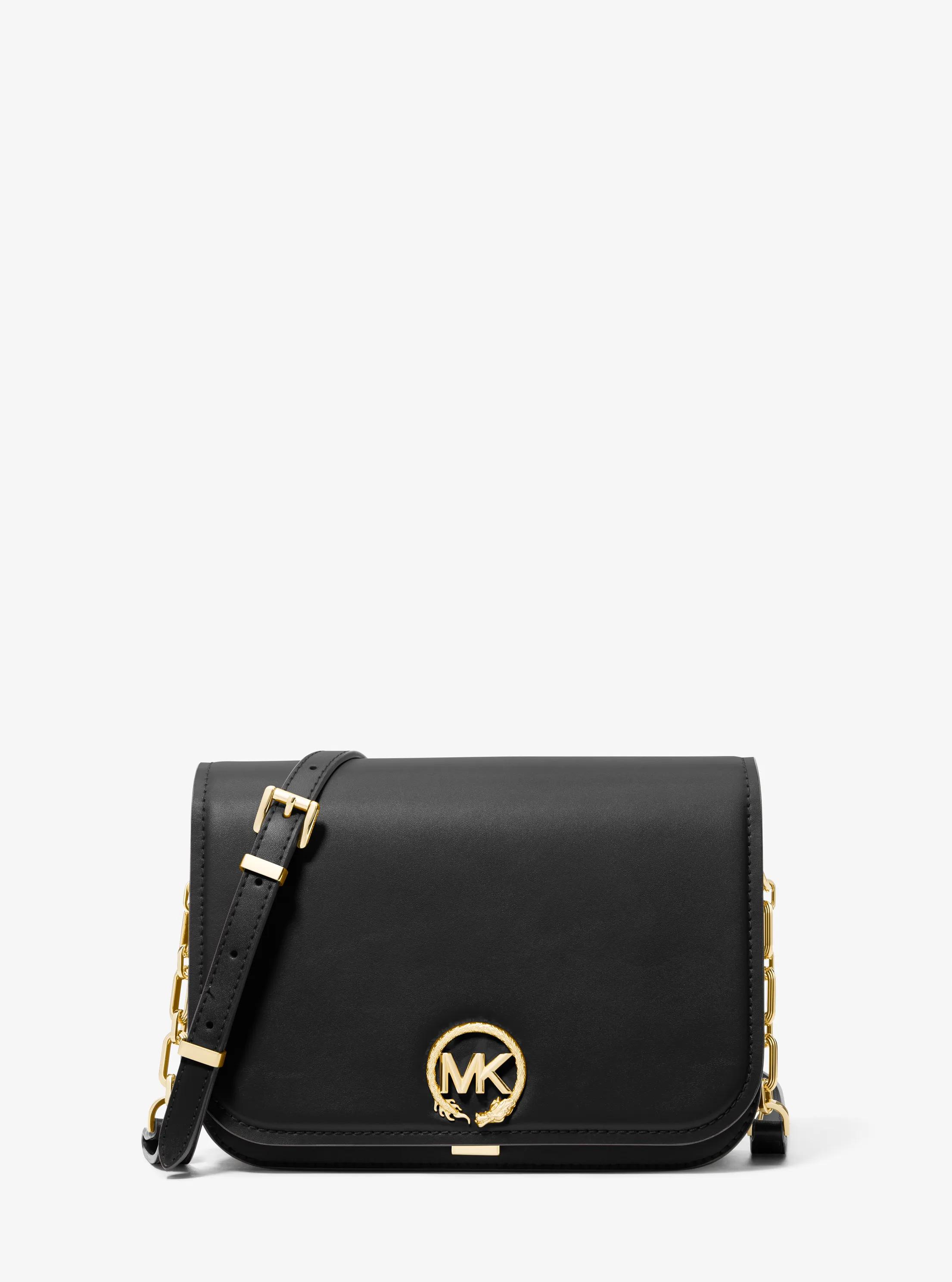 Bolso messenger Delancey New Year mediano de piel in NEGRO | Michael Kors