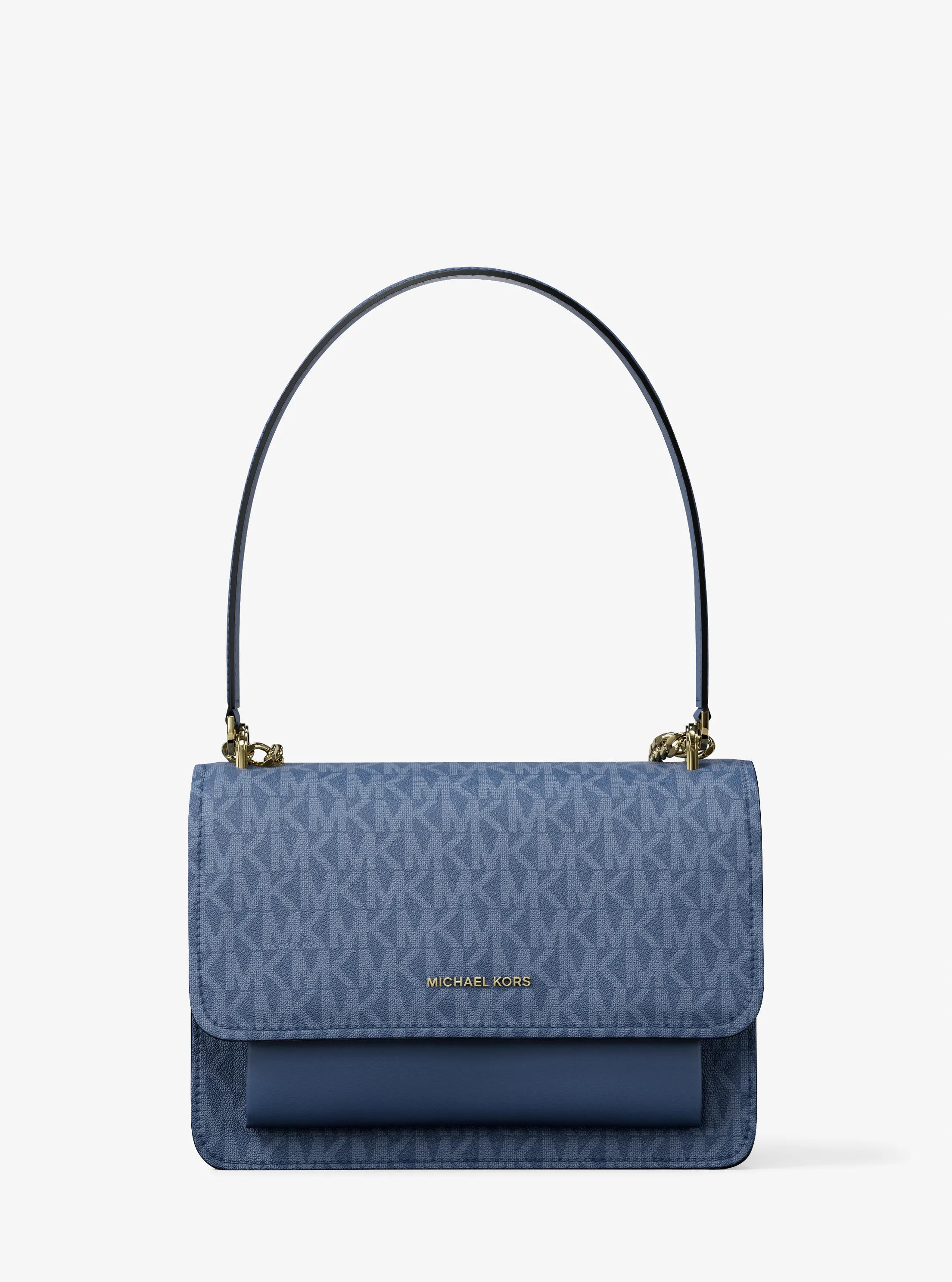 Claire Small Signature Logo Crossbody Bag in FRENCH BLUE | Michael Kors