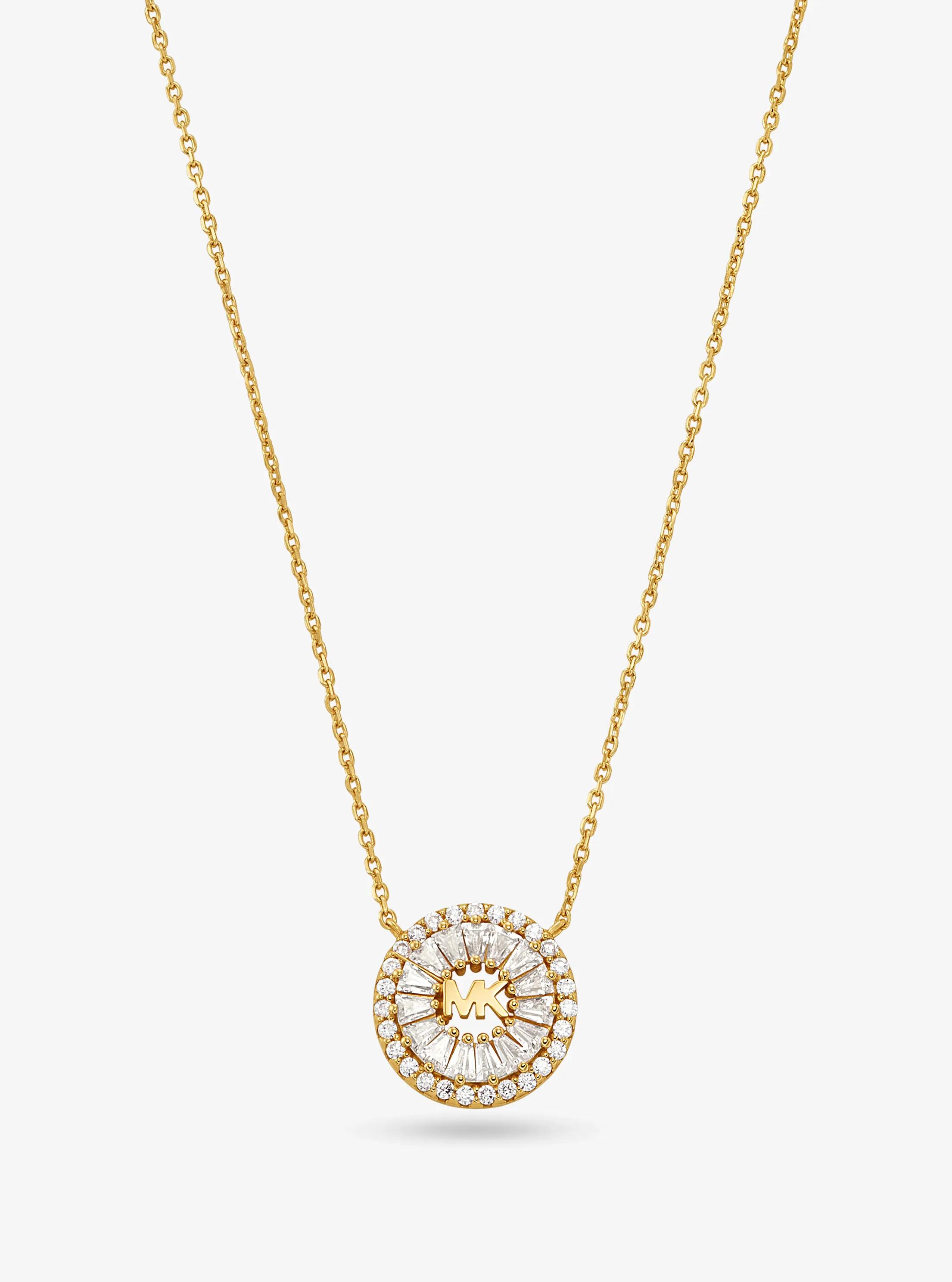 Collana con aureola e pav&eacute; in argento sterling placcato in metallo prezioso in ORO | Michael Kors