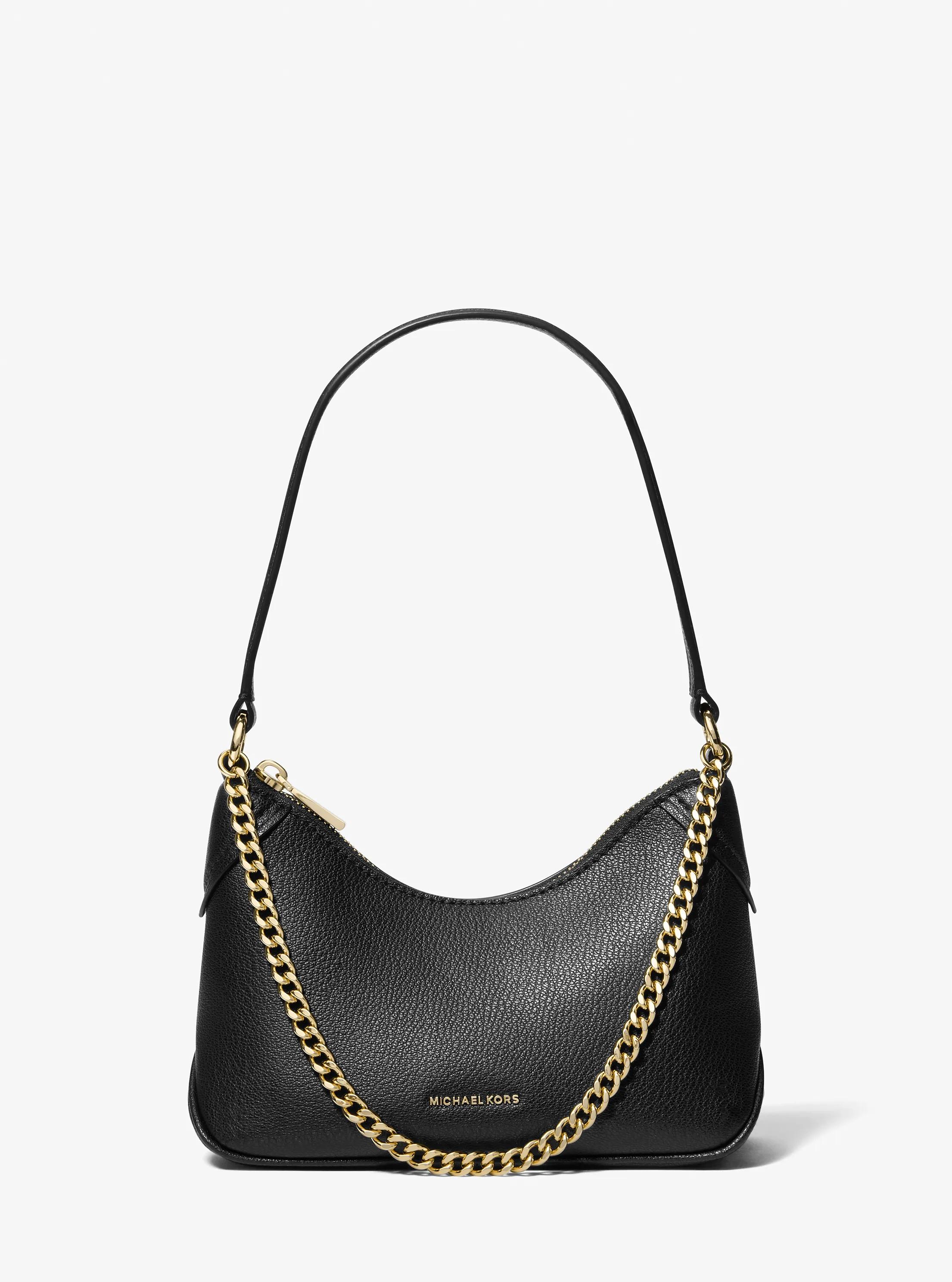 MK Petite pochette Jet Set convertible en cuir grainé - Noir - Michael Kors