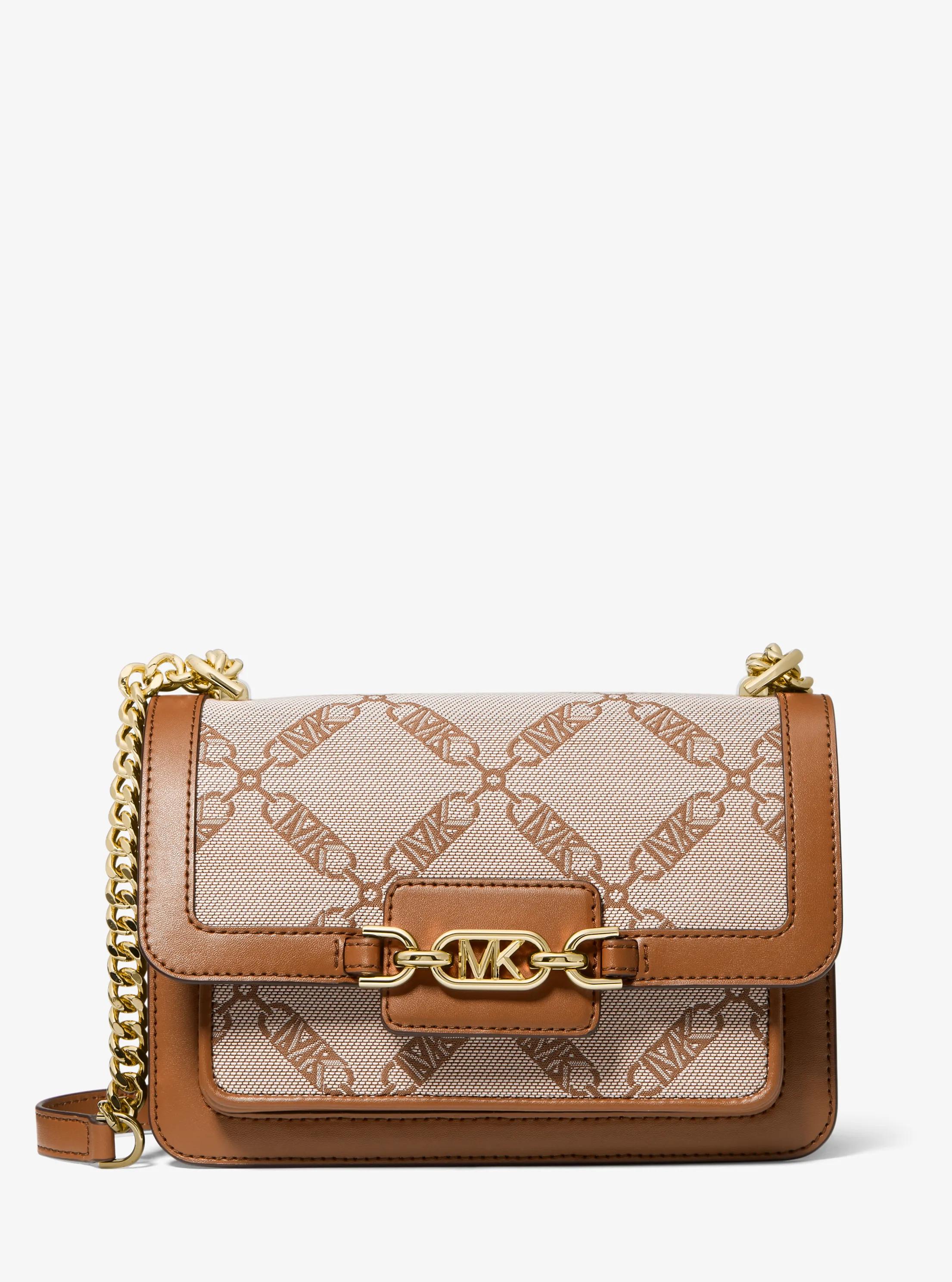 Bolso de hombro Heather grande de jacquard con logotipo imperio