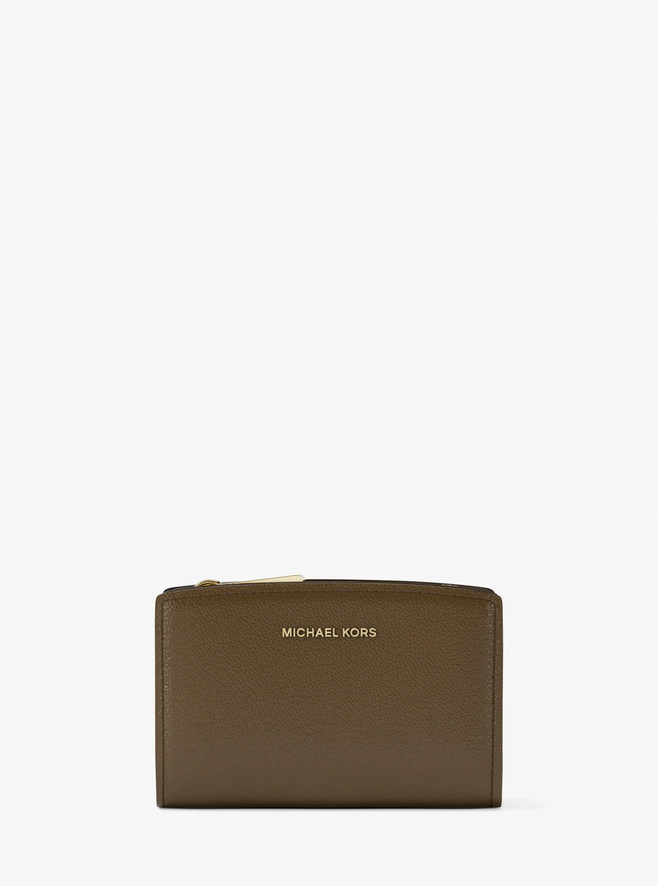 MK Bryant Medium Pebbled Leather Wallet - Green - Michael Kors