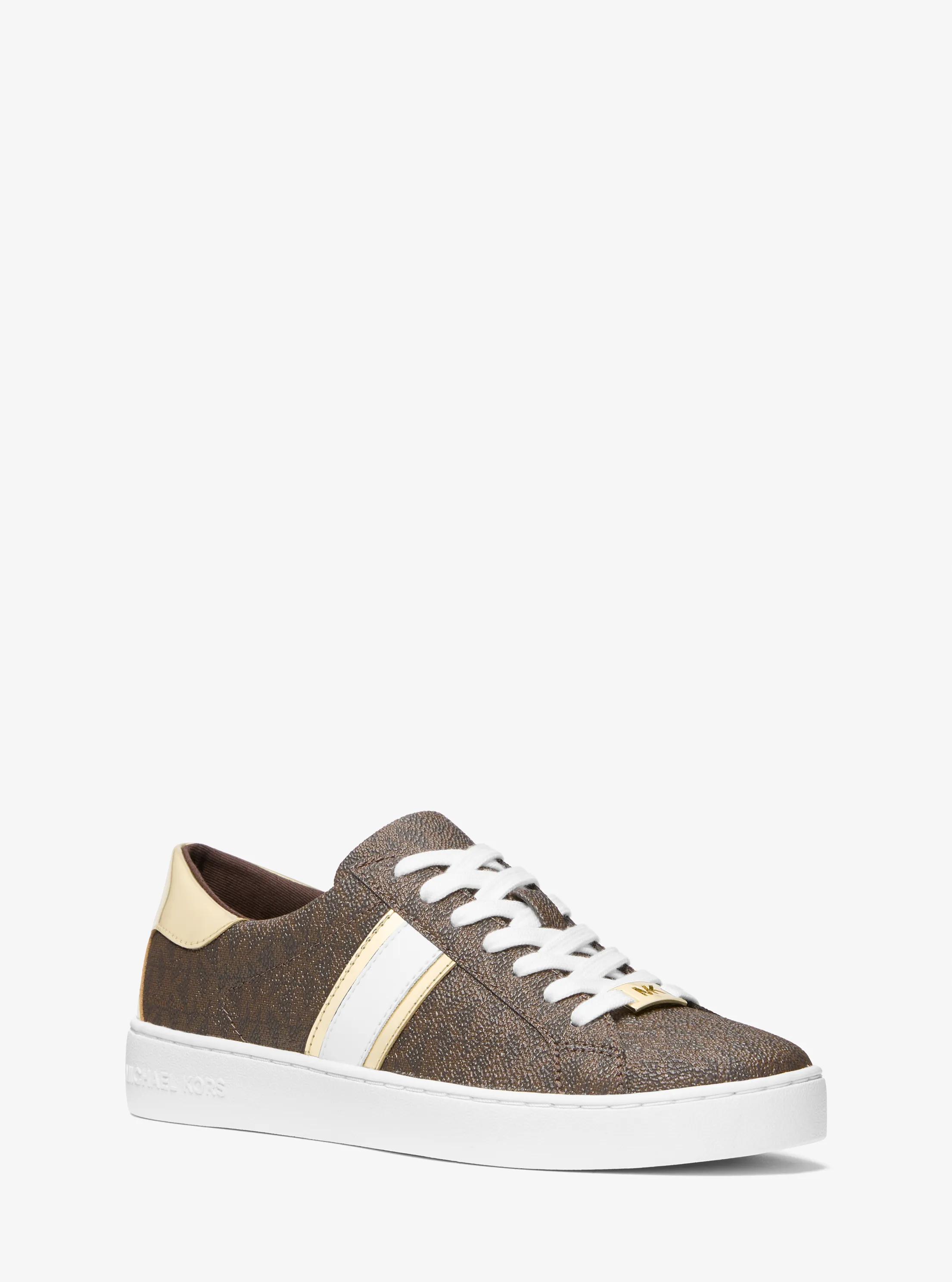 Keaton Metallic Striped Signature Logo Sneaker