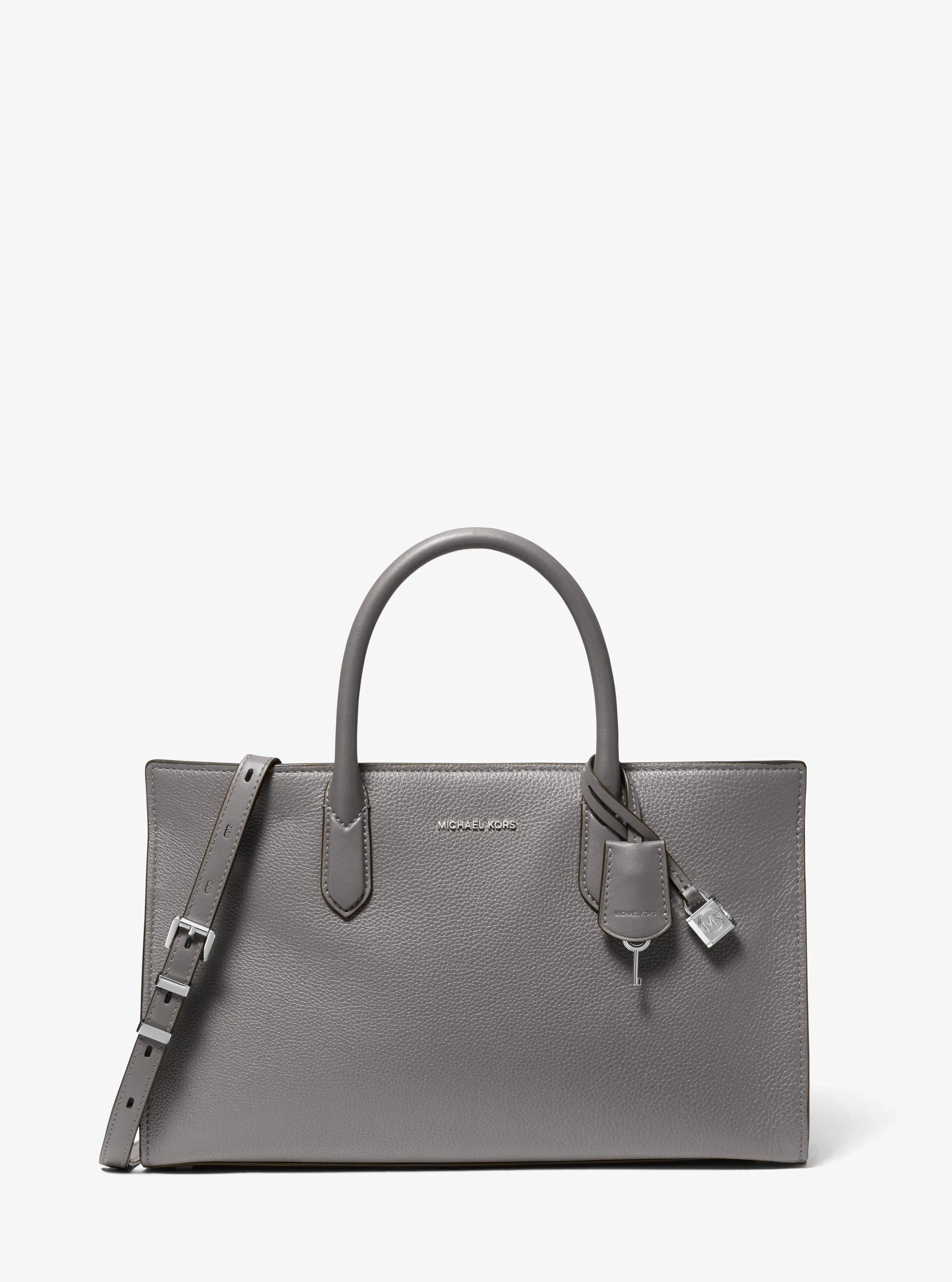 Scarlett Medium Leather Satchel in SLATE | Michael Kors