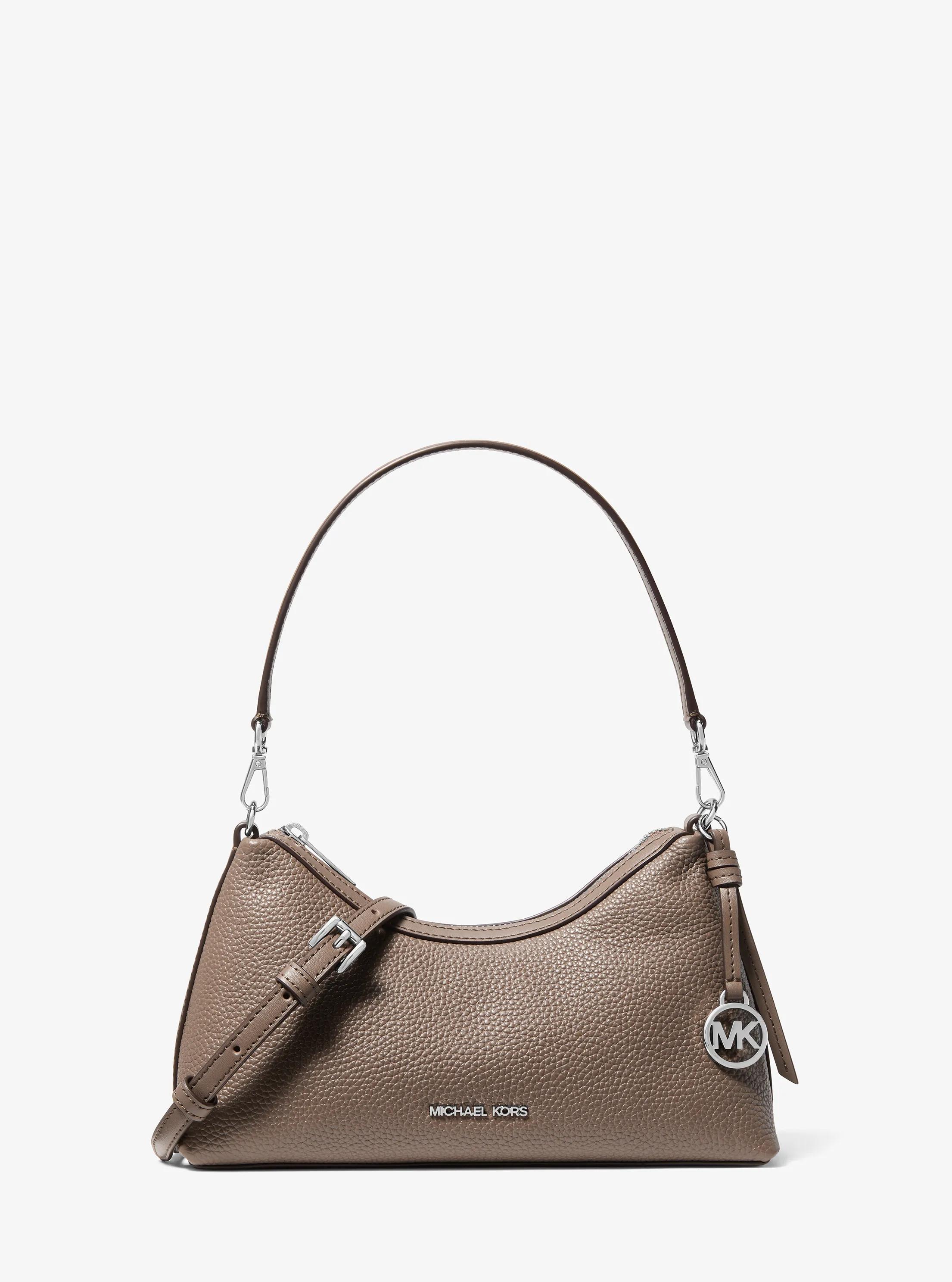 Sammy Small Pebbled Leather Convertible Crossbody Bag in MUSHROOM | Michael Kors