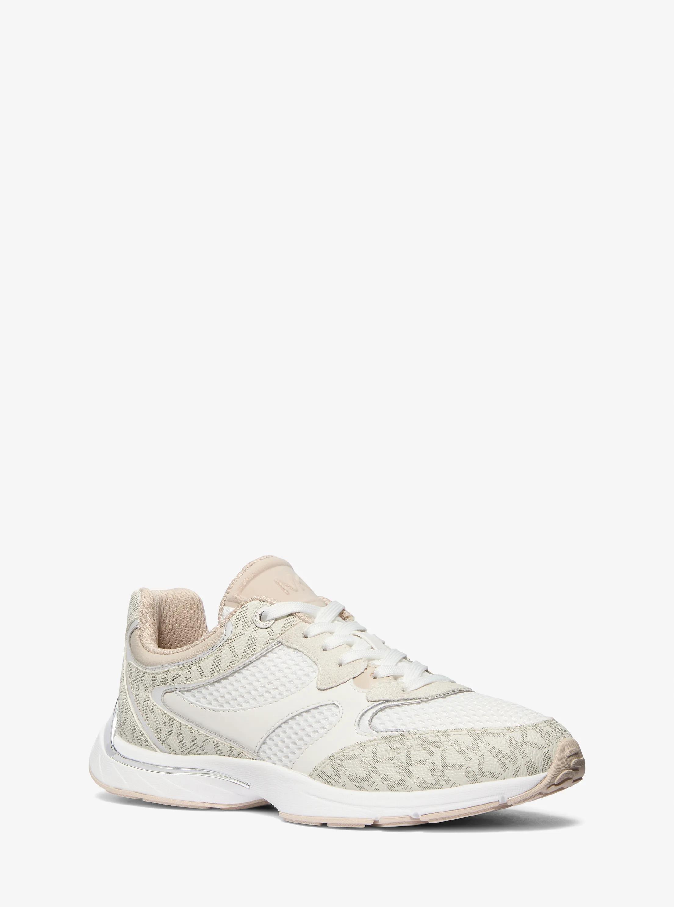 Riley Mixed-Media Trainer in VANILLA COMBO | Michael Kors