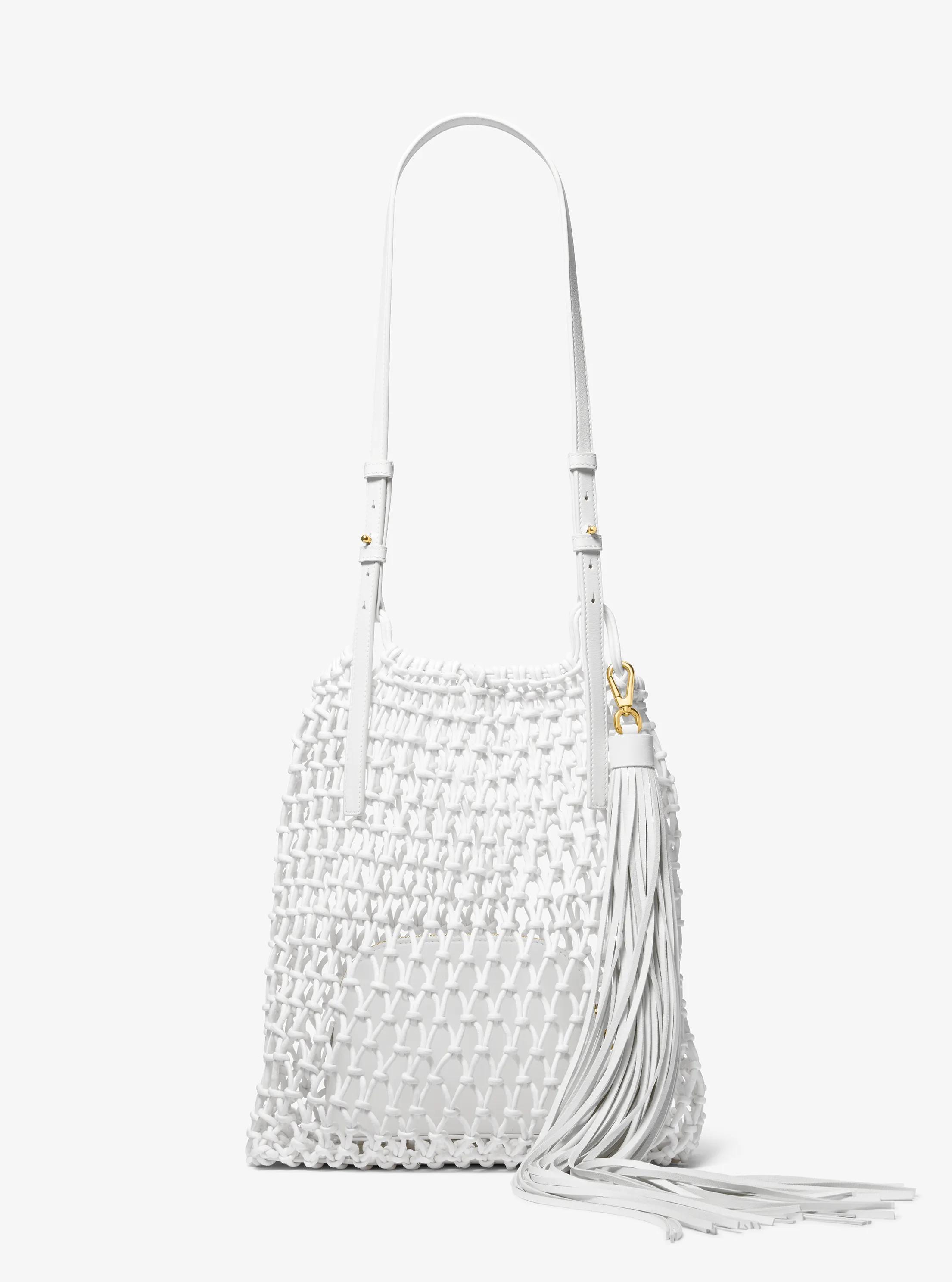 Loli Macram&eacute; Shoulder Bag in OPTIC WHITE | Michael Kors