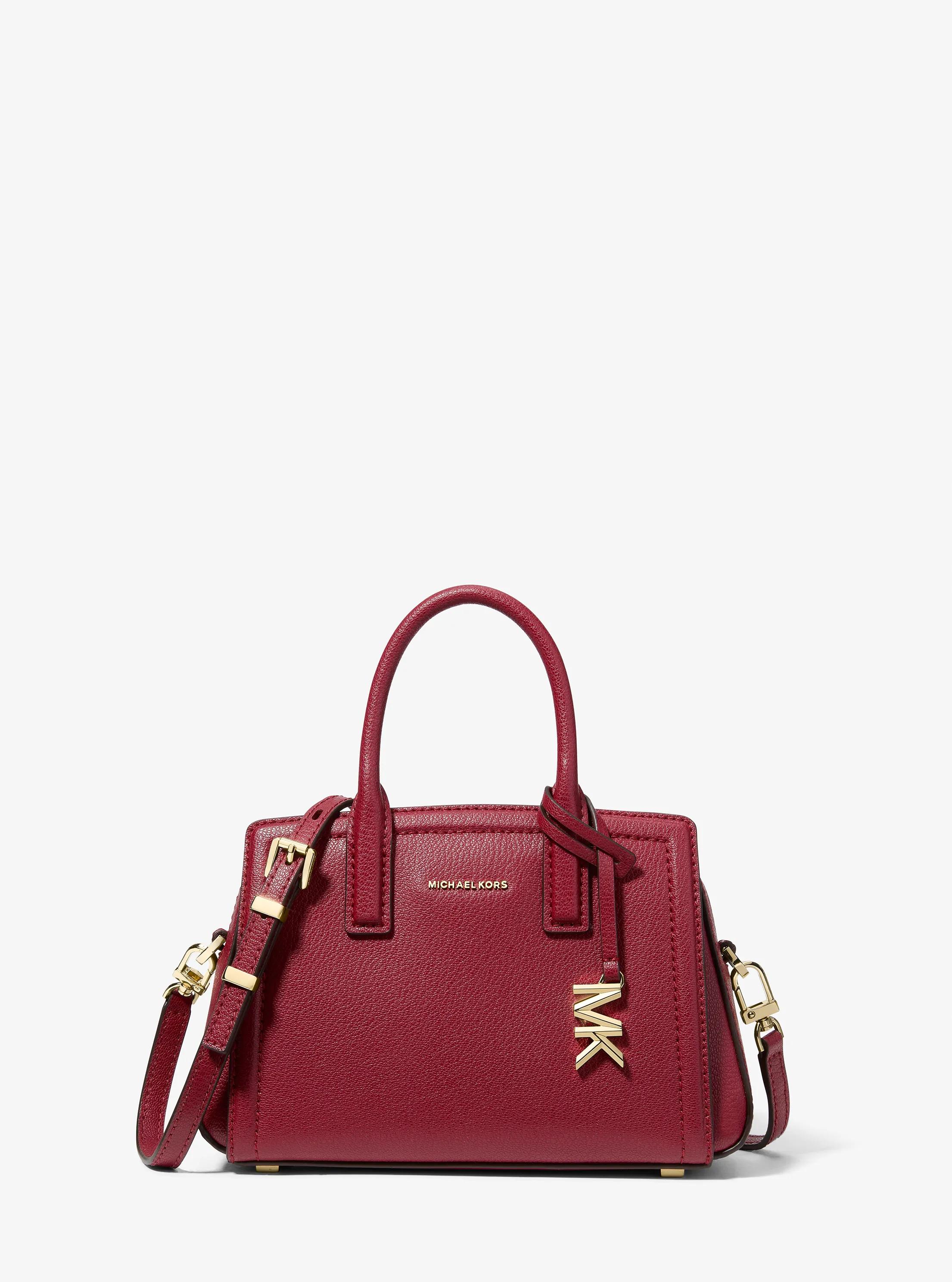 Laila Extra-Small Leather Crossbody Bag in DEEP RED | Michael Kors