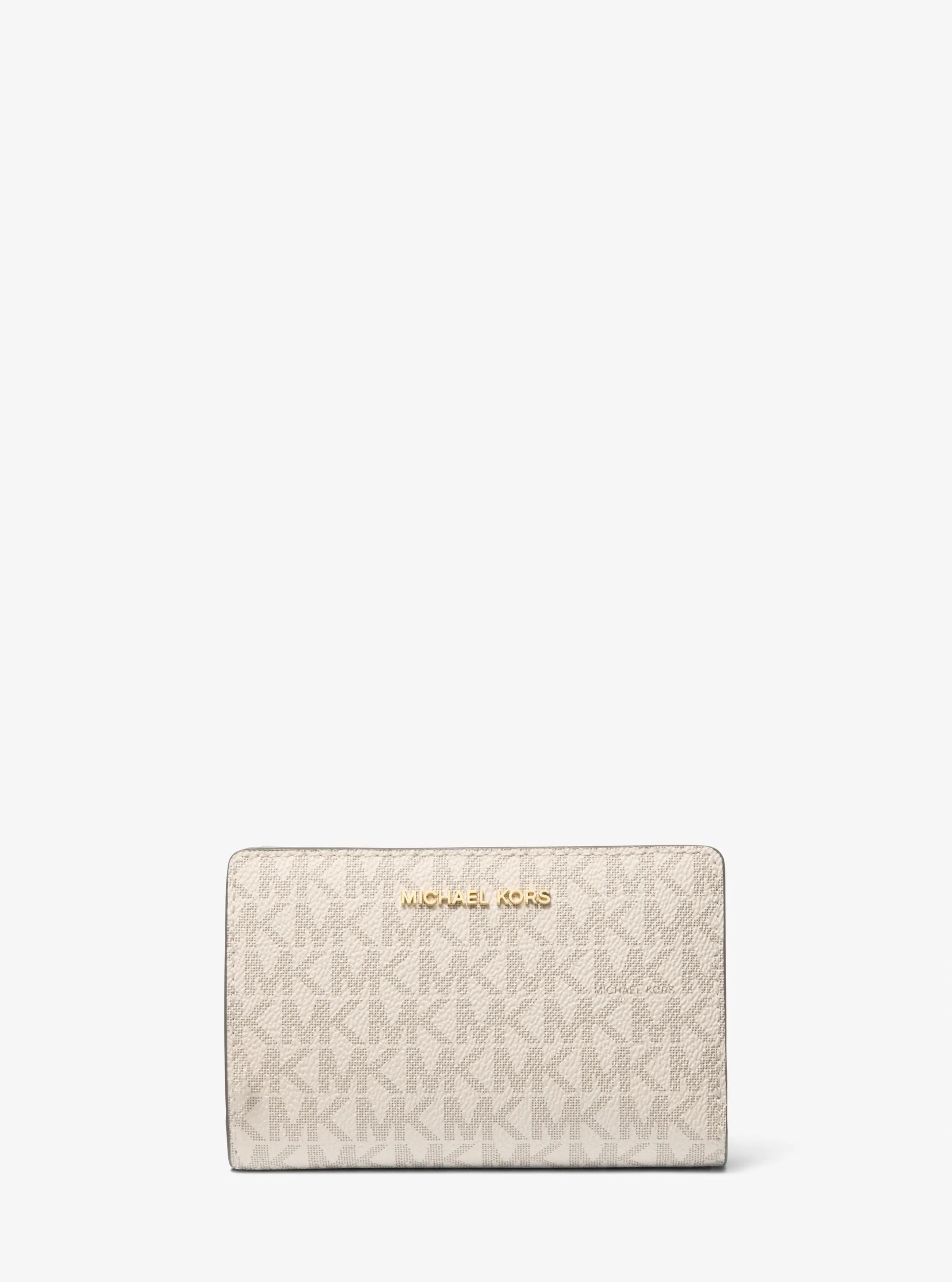 Empire Medium Signature Logo Wallet in VANILLA/ACORN | Michael Kors