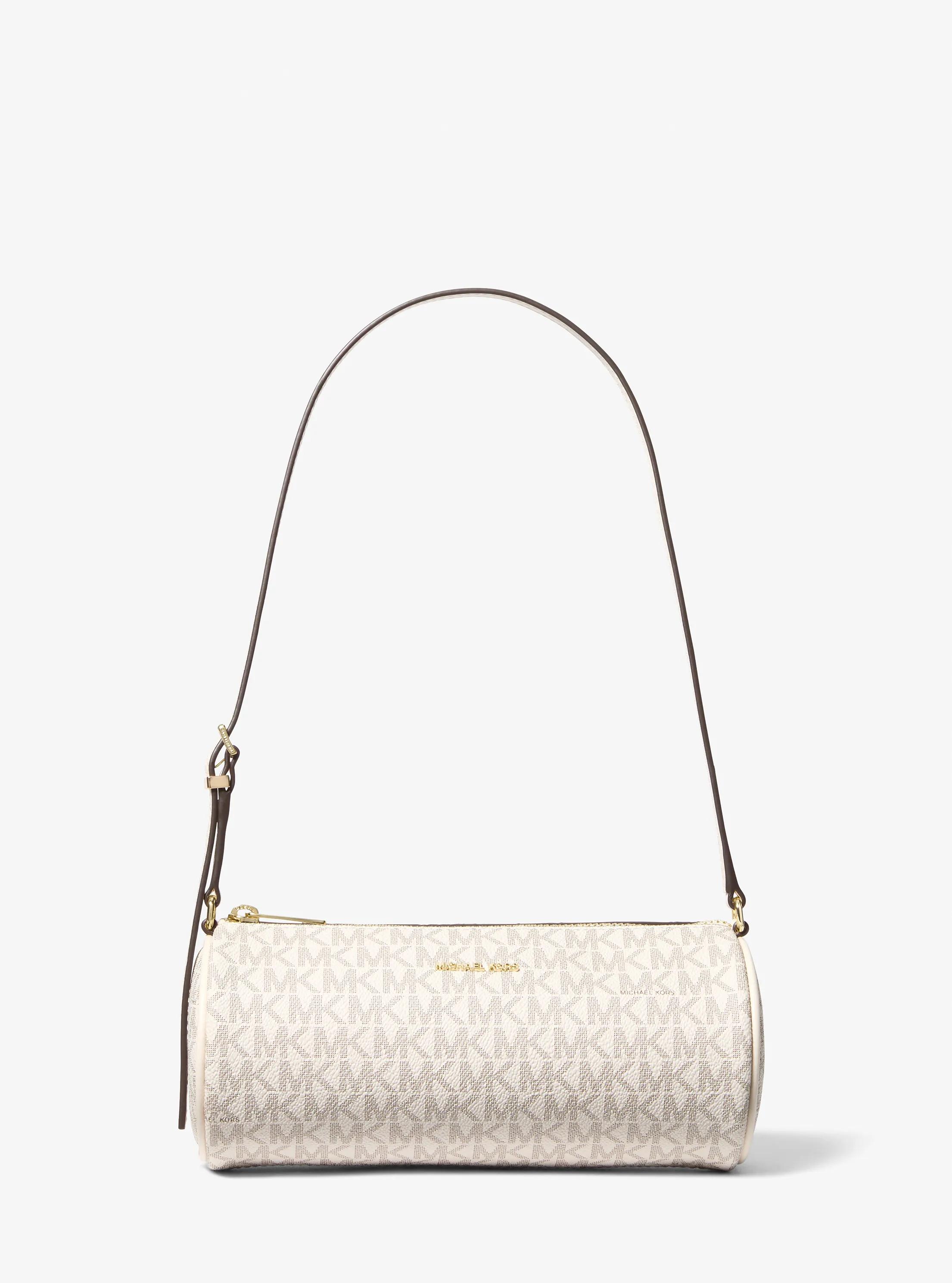 Ashton Small Signature Logo Barrel Pochette in LT CRM MULTI | Michael Kors