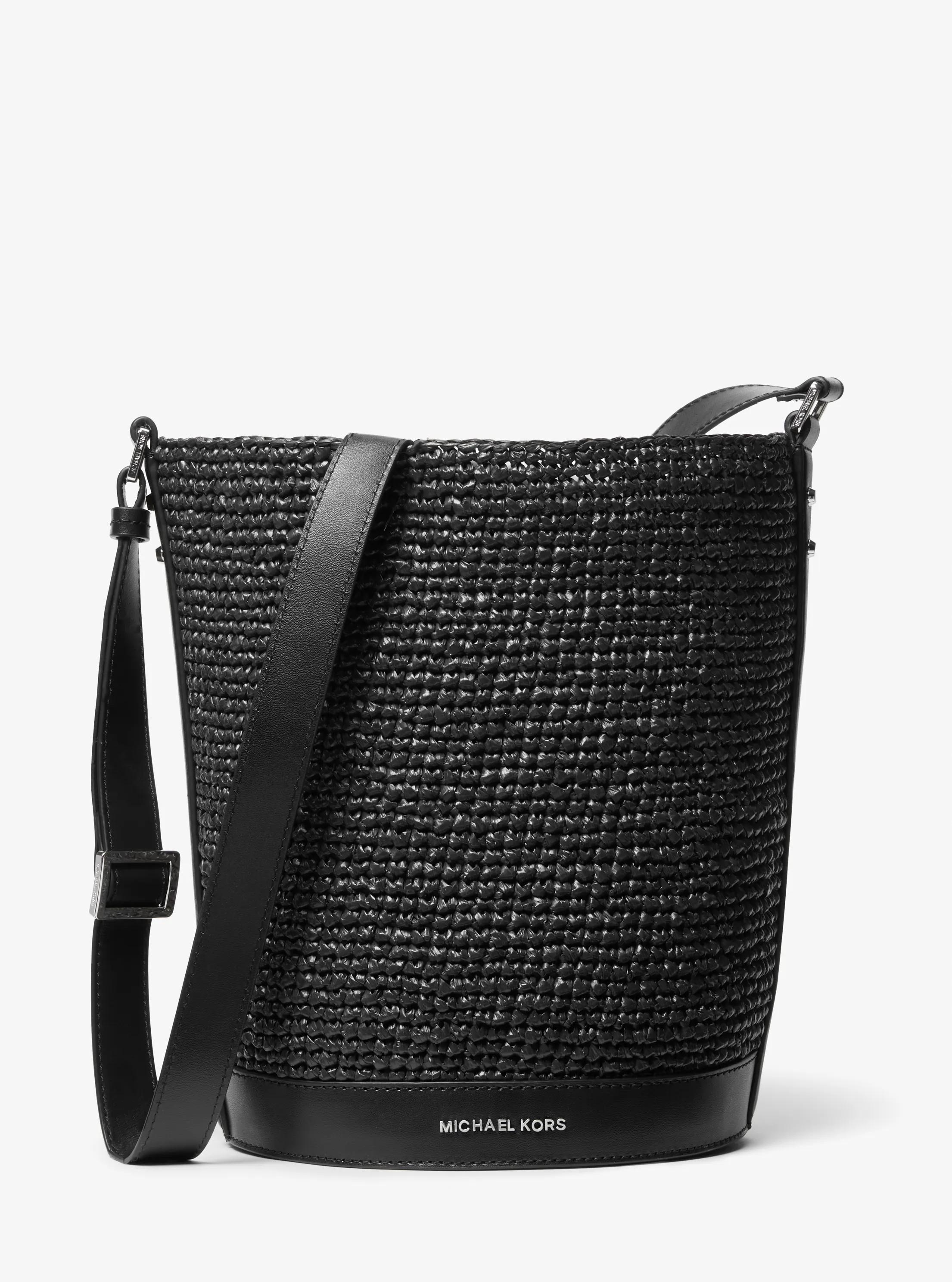Bolso messenger Townsend mediano tipo bombonera de paja