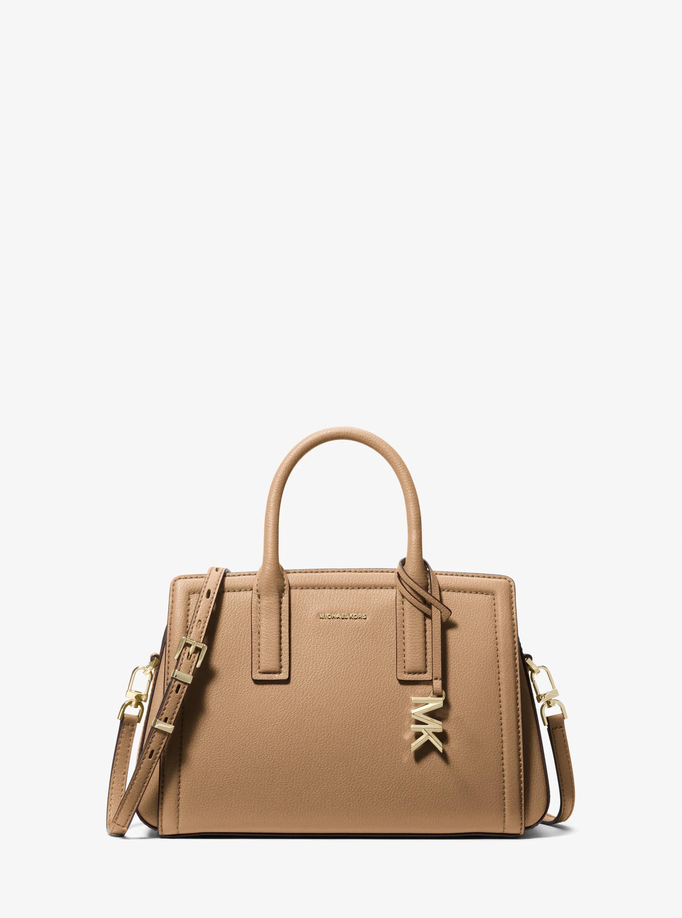 Bolso satchel Laila peque&ntilde;o de piel granulada in C&Aacute;SCARA | Michael Kors