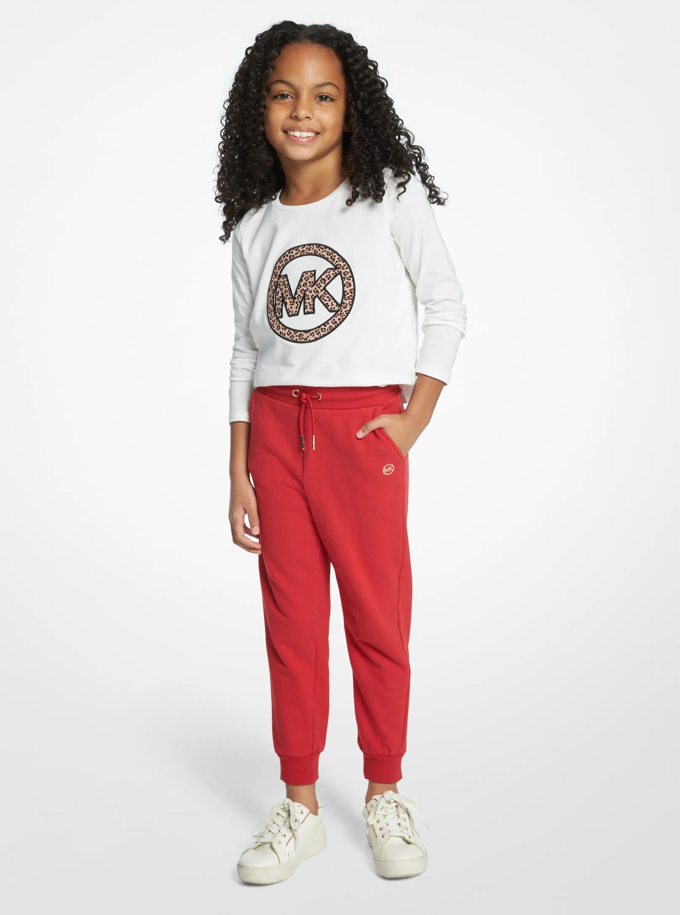 Cotton Terry Joggers in RED | Michael Kors