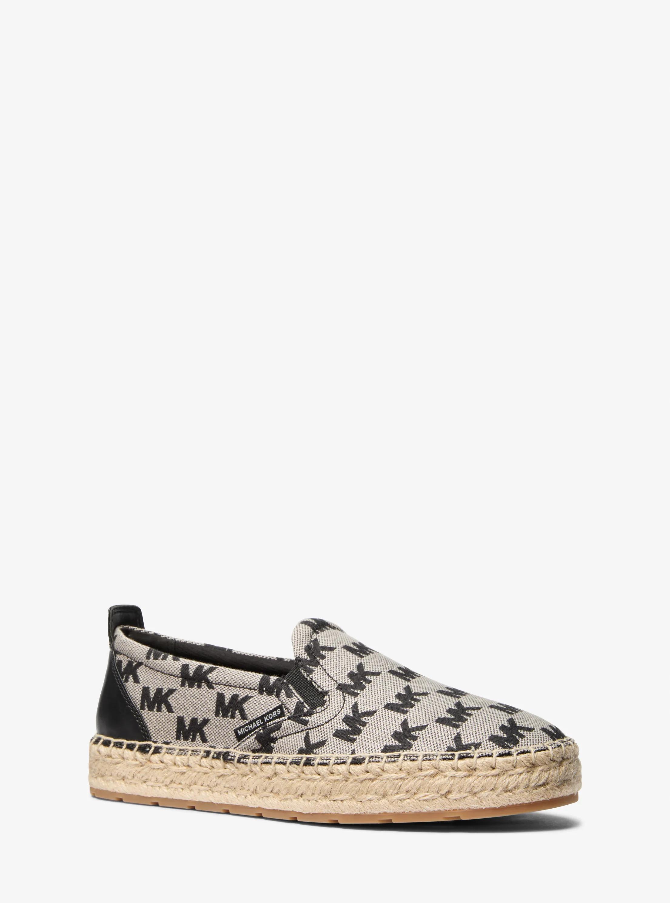 Emory Logo Jacquard Espadrille in BLACK | Michael Kors