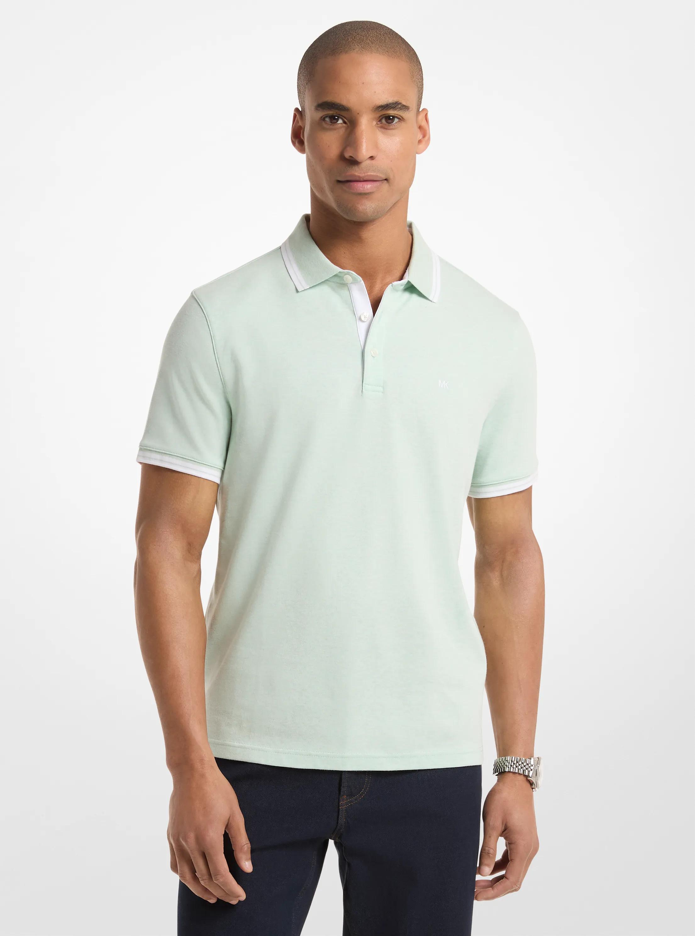 Greenwich Cotton Polo Shirt in PALE JADE | Michael Kors