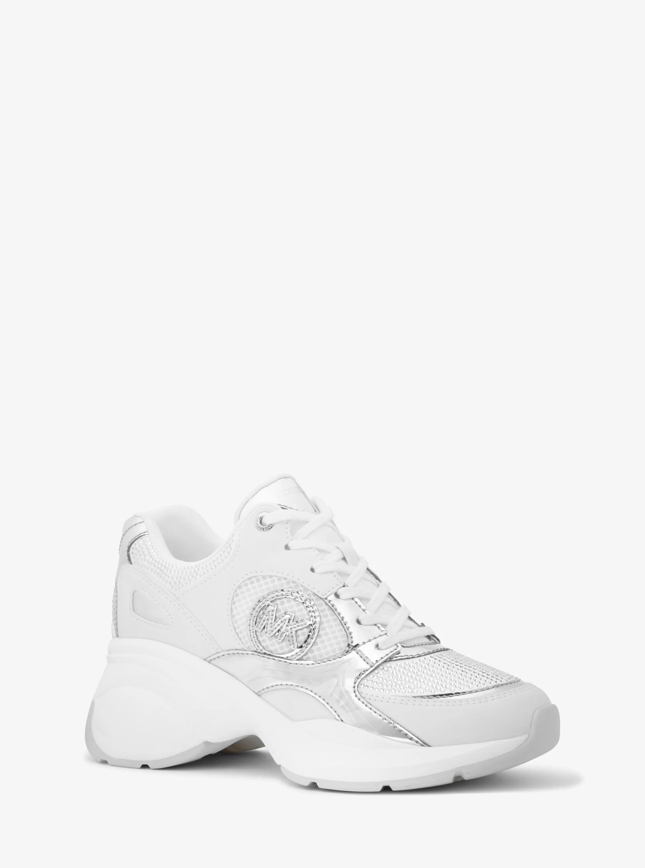 Zuma Embellished Scuba and Mesh Trainer