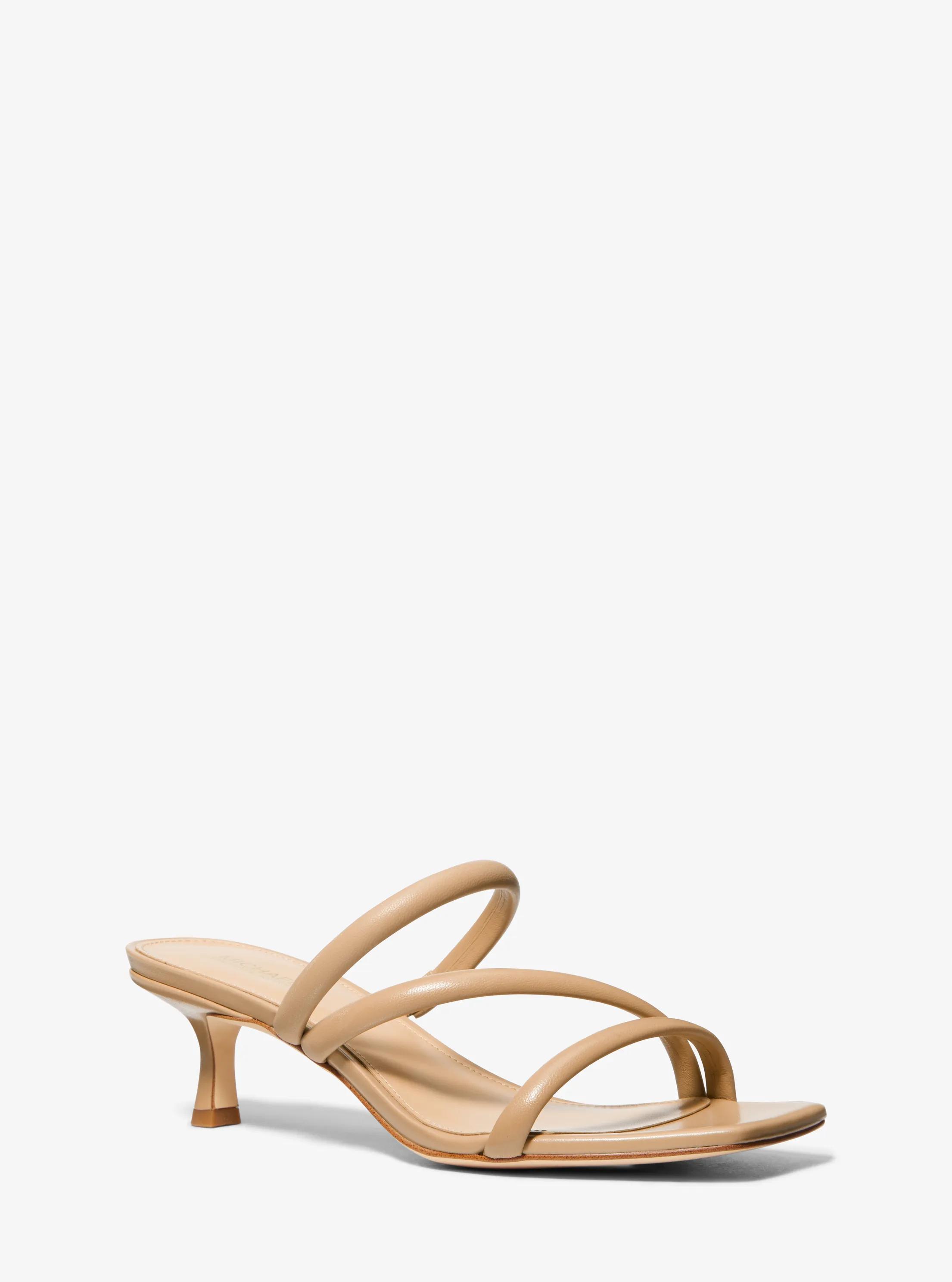 Sandalo Celia con mezzo tacco in pelle