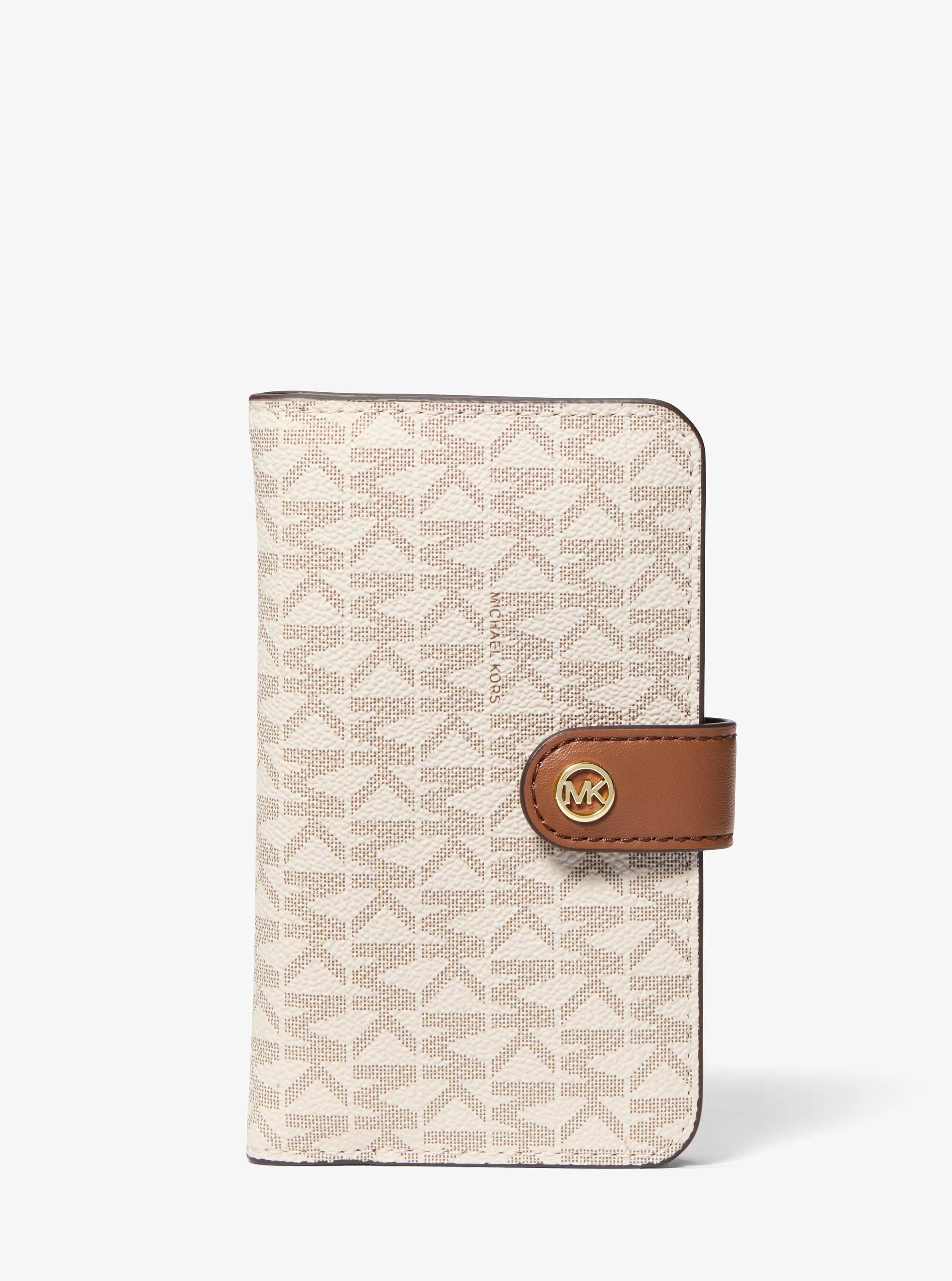 Jet Set Travel Medium Signature Logo Billfold Wallet in VANILLA | Michael Kors