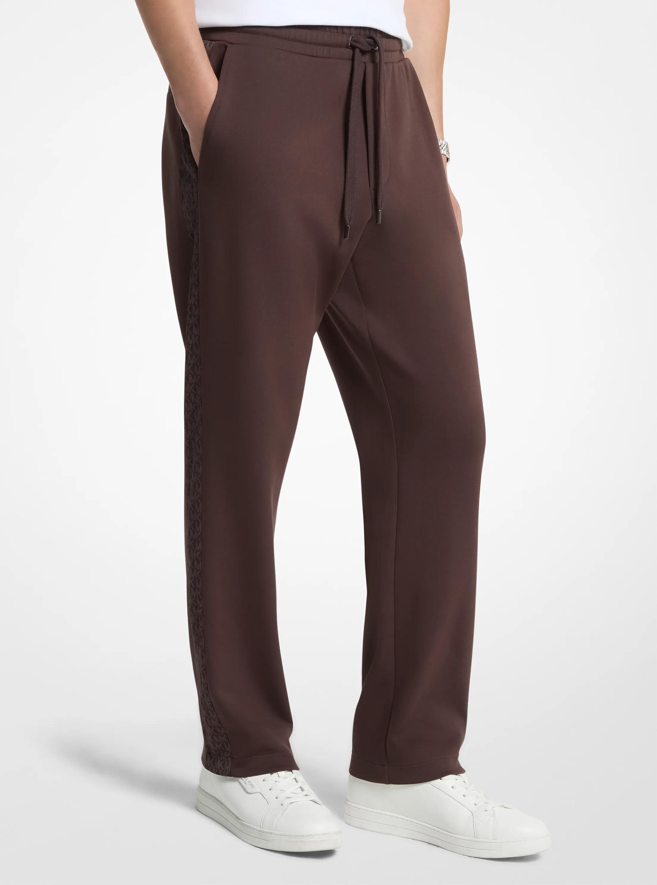 MK Pantalon de survêtement en coton mélangé - Marron - Michael Kors