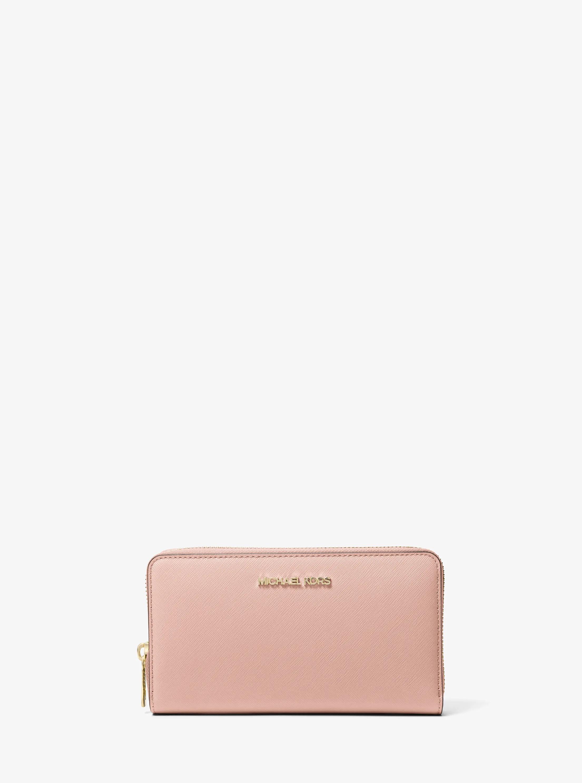 Jet Set Medium Saffiano Leather Wallet in SOFT PINK | Michael Kors