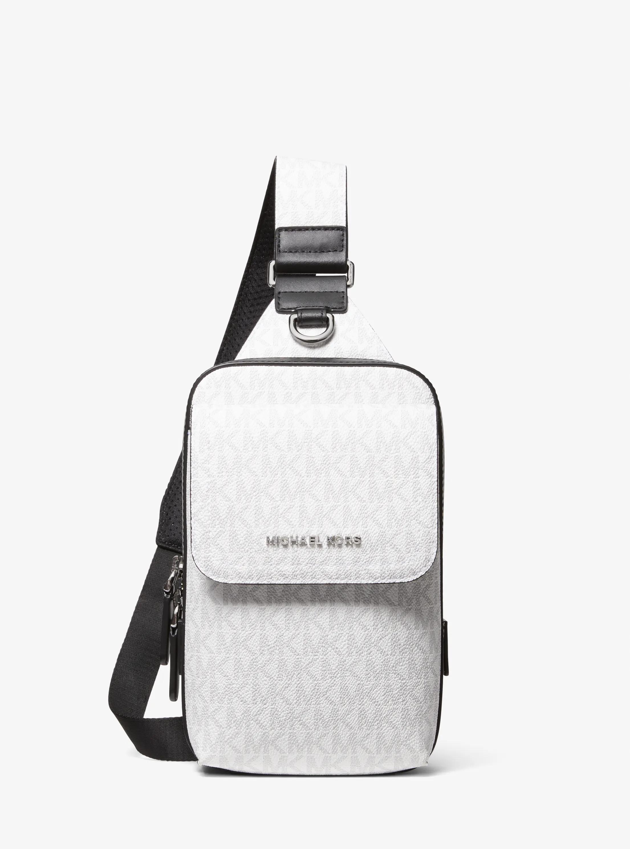 Hudson Signature Logo Sling Bag in BRIGHT WHT | Michael Kors