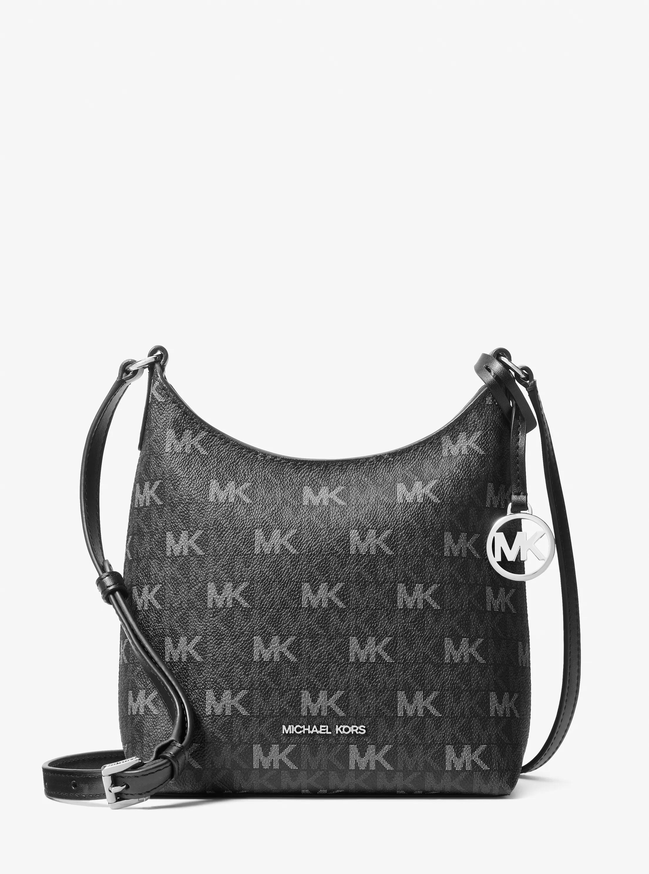 Maya Small Signature Logo Crossbody Bag in BLACK | Michael Kors