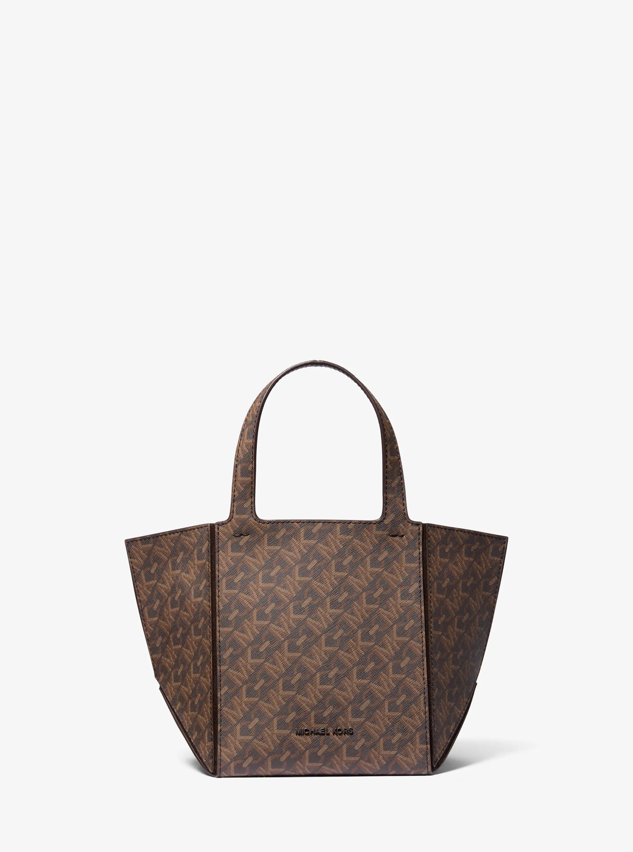 Jordi Small Empire Monogram Tote Bag in BROWN | Michael Kors