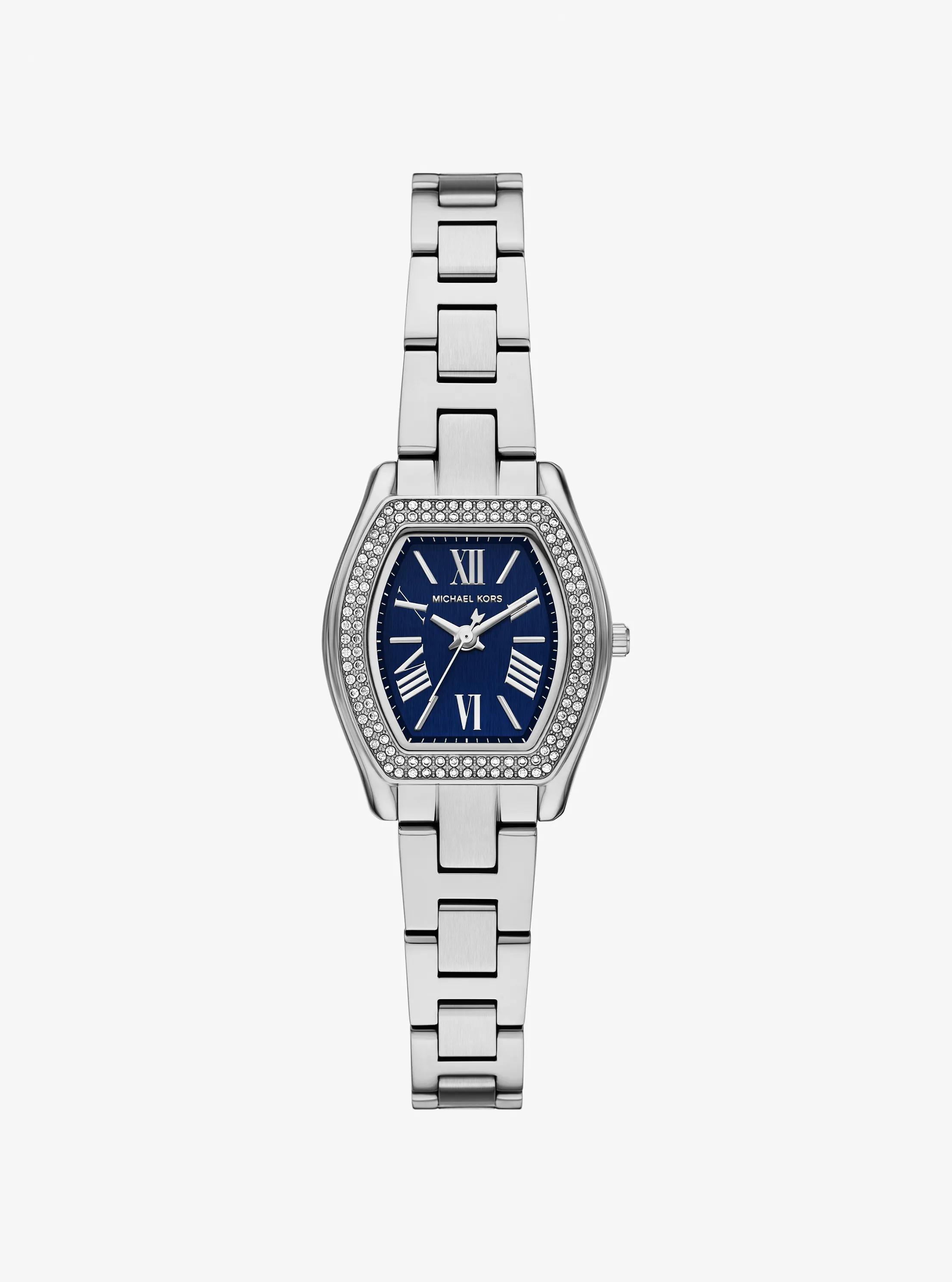 Reloj Chelsea peque&ntilde;o en tono plateado con incrustaciones in PLATEADO | Michael Kors