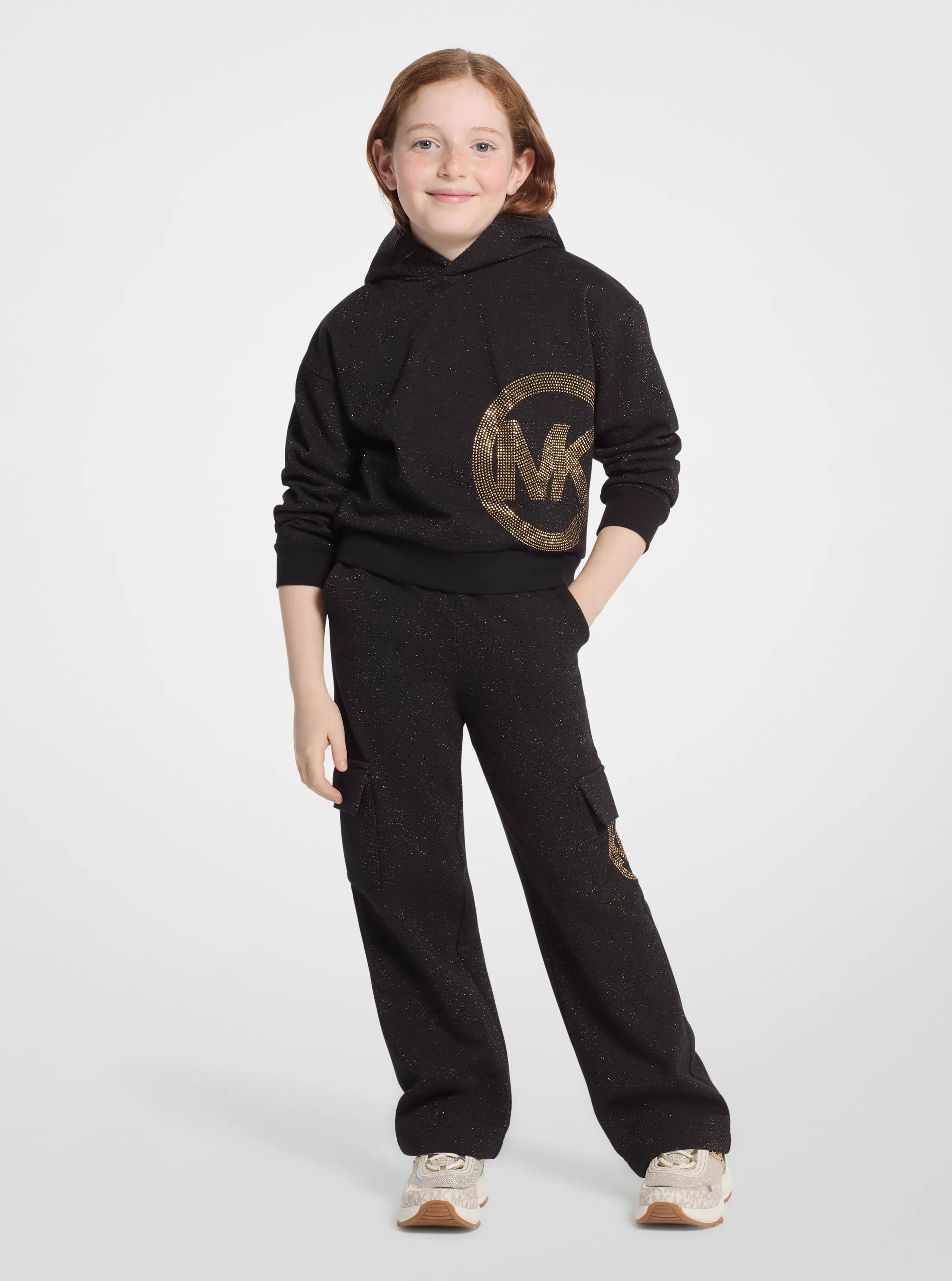 Studded Logo Cotton Blend Cargo Pants