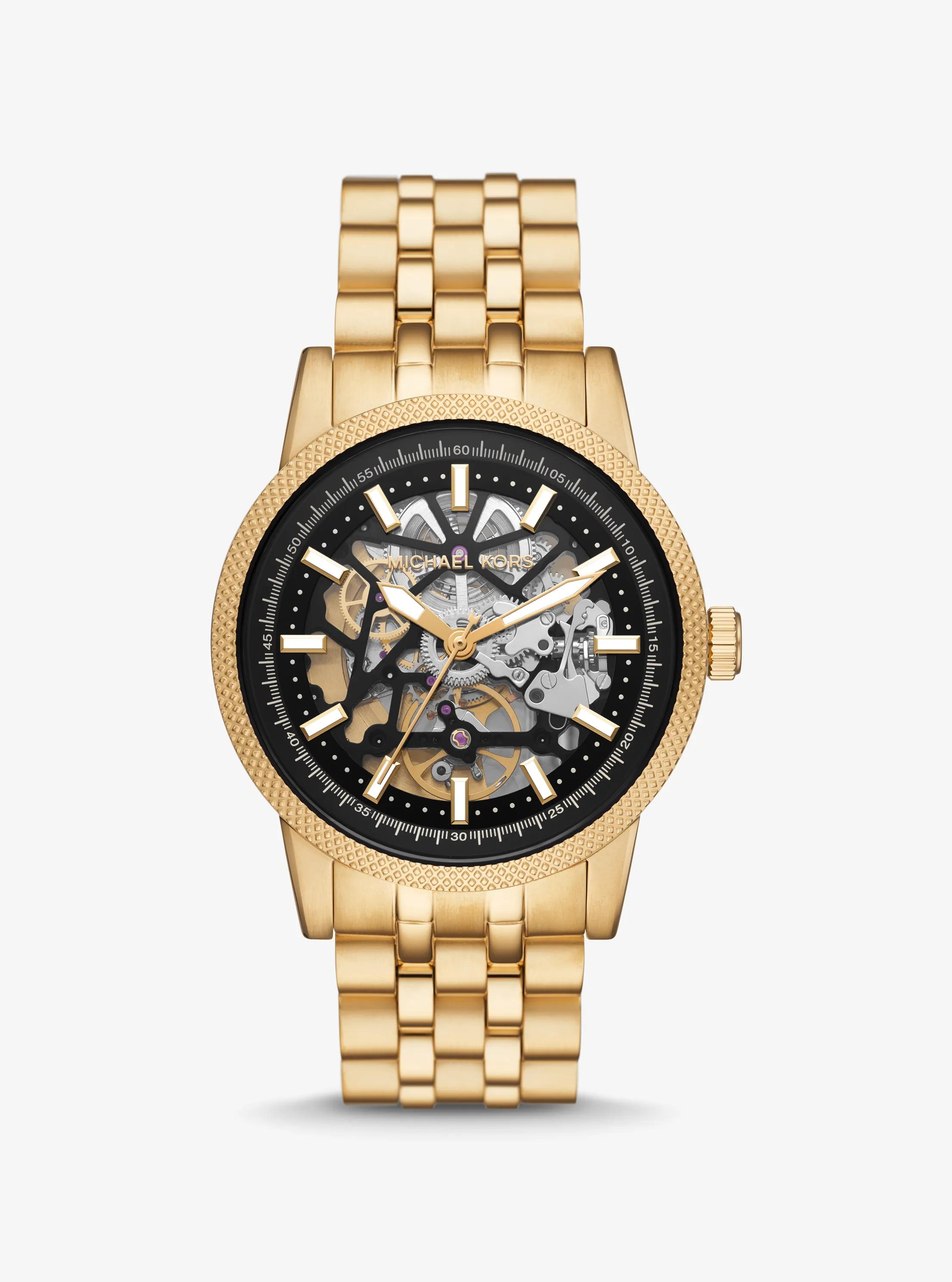 Oversized Hutton Gold-Tone Watch in GOLD | Michael Kors