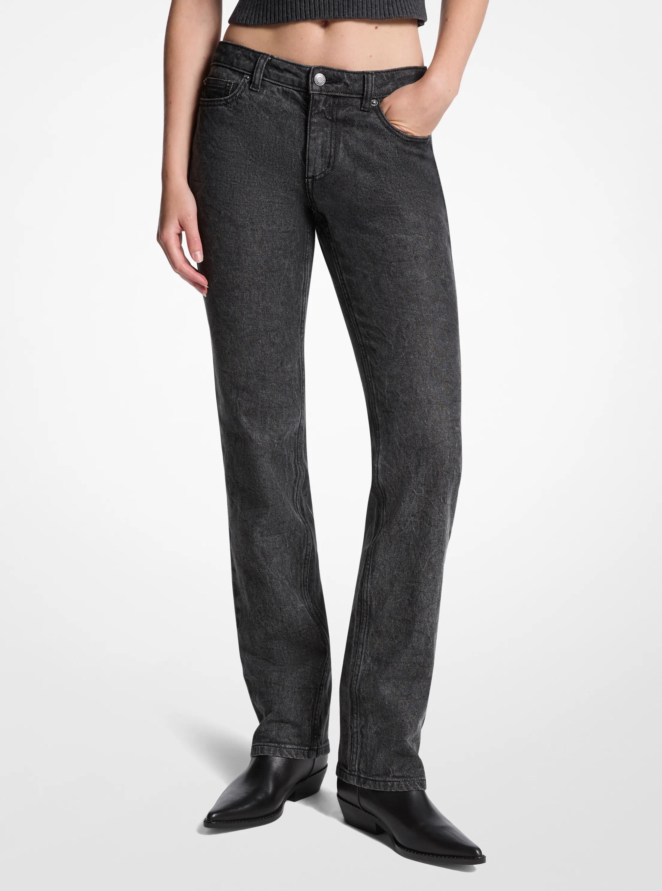 MK Jean cigarette en denim extensible - Gris - Michael Kors
