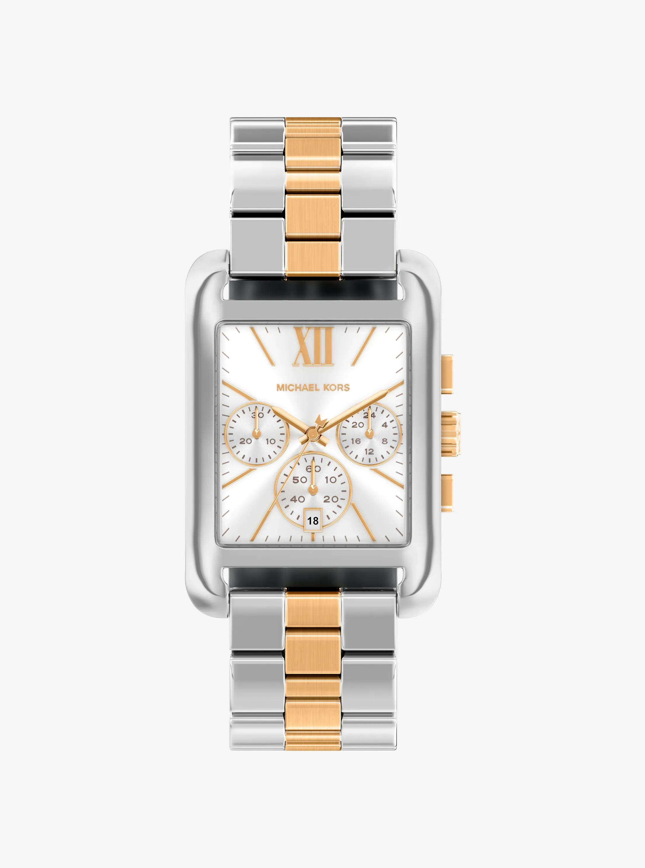 Oversized Monroe Two-Tone Watch in TWO TONE - Sale | Michael Kors [US]