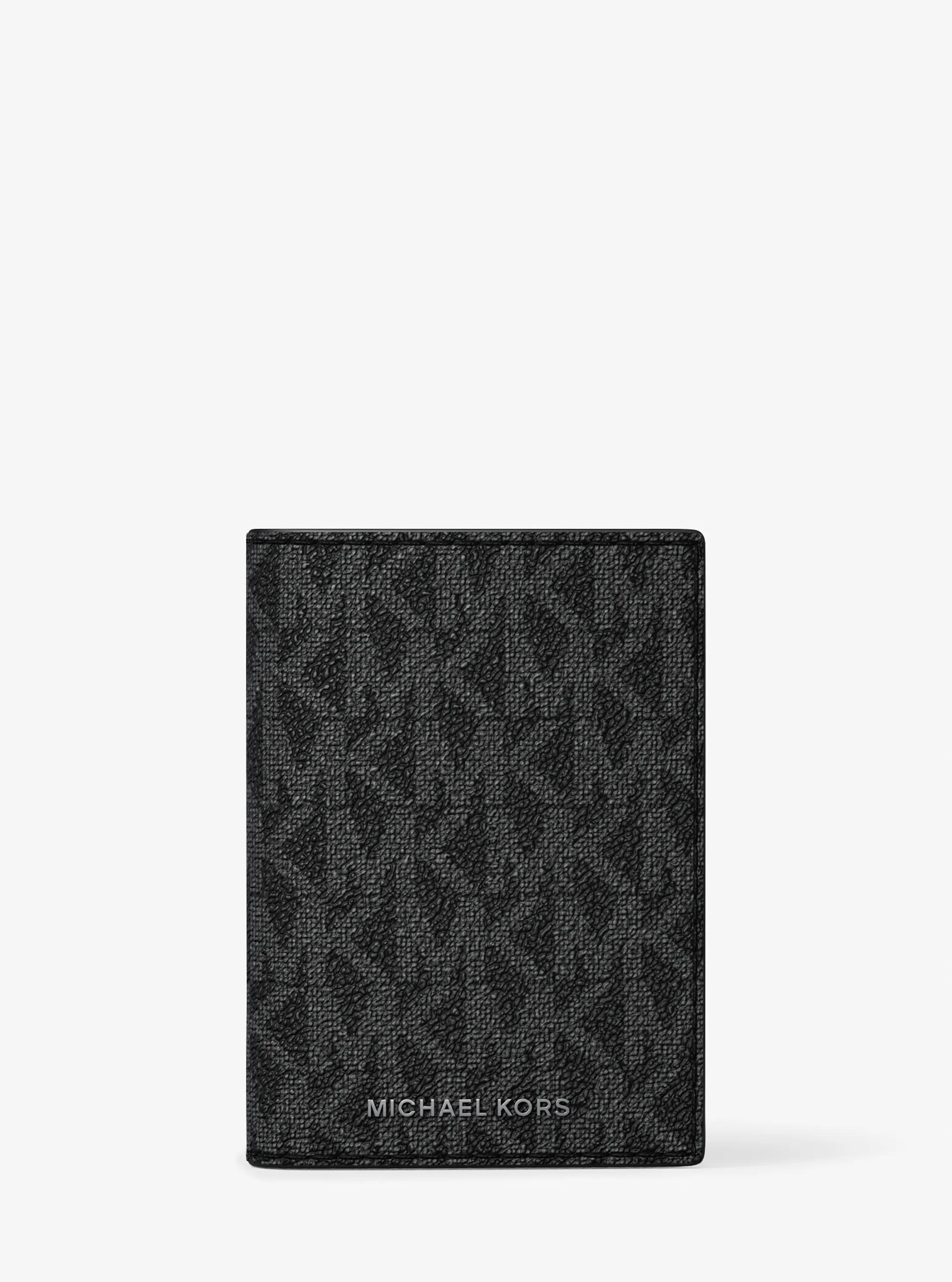 MK Porte-cartes Folio Hudson à logo Signature - Noir - Michael Kors