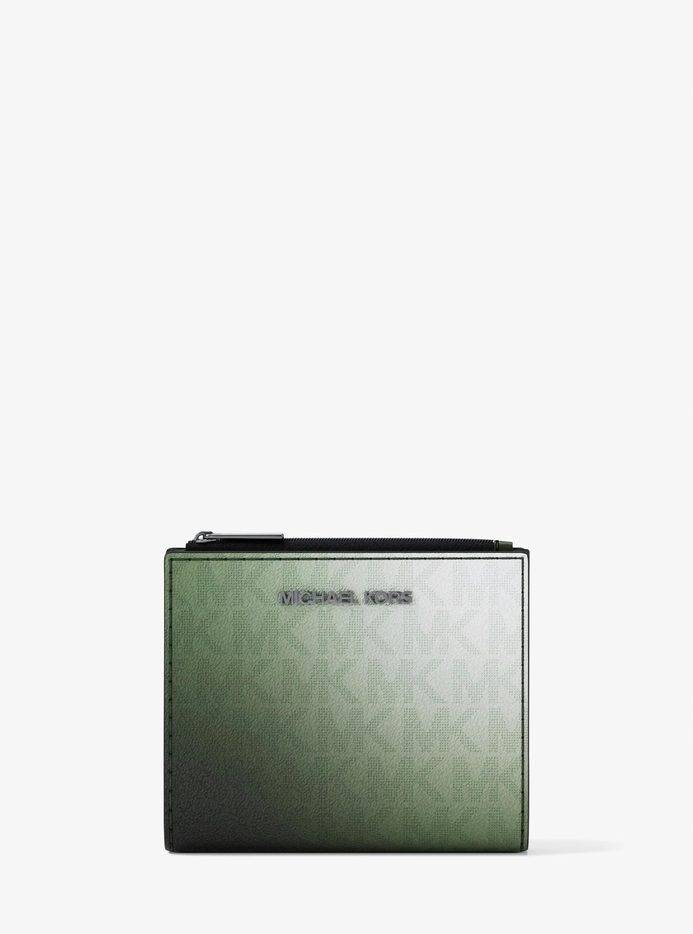 MK Portefeuille Cooper de taille moyenne à logo Signature ombré - Vert - Michael Kors