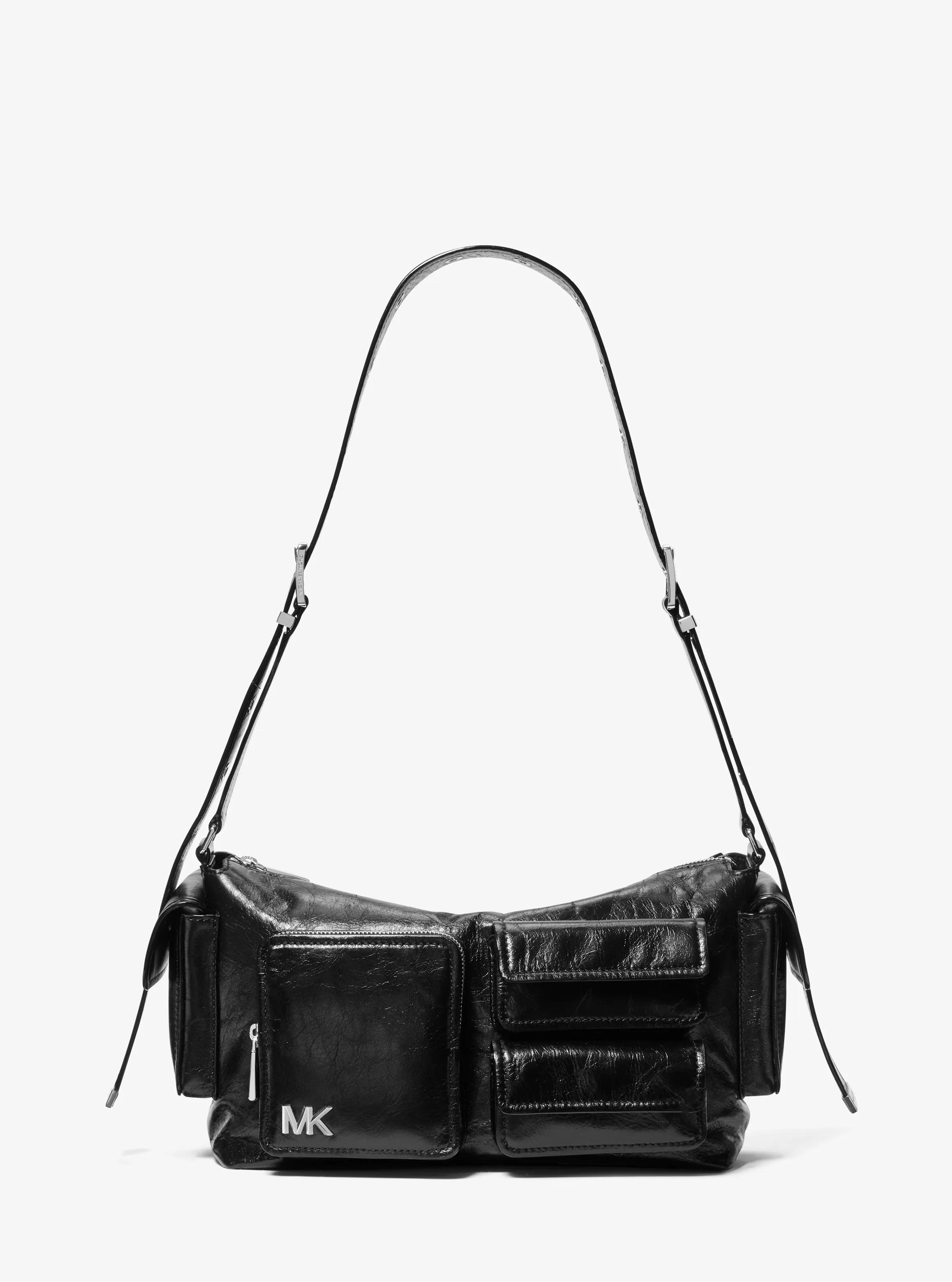 Bolso de hombro Dakota grande de piel arrugada in NEGRO | Michael Kors