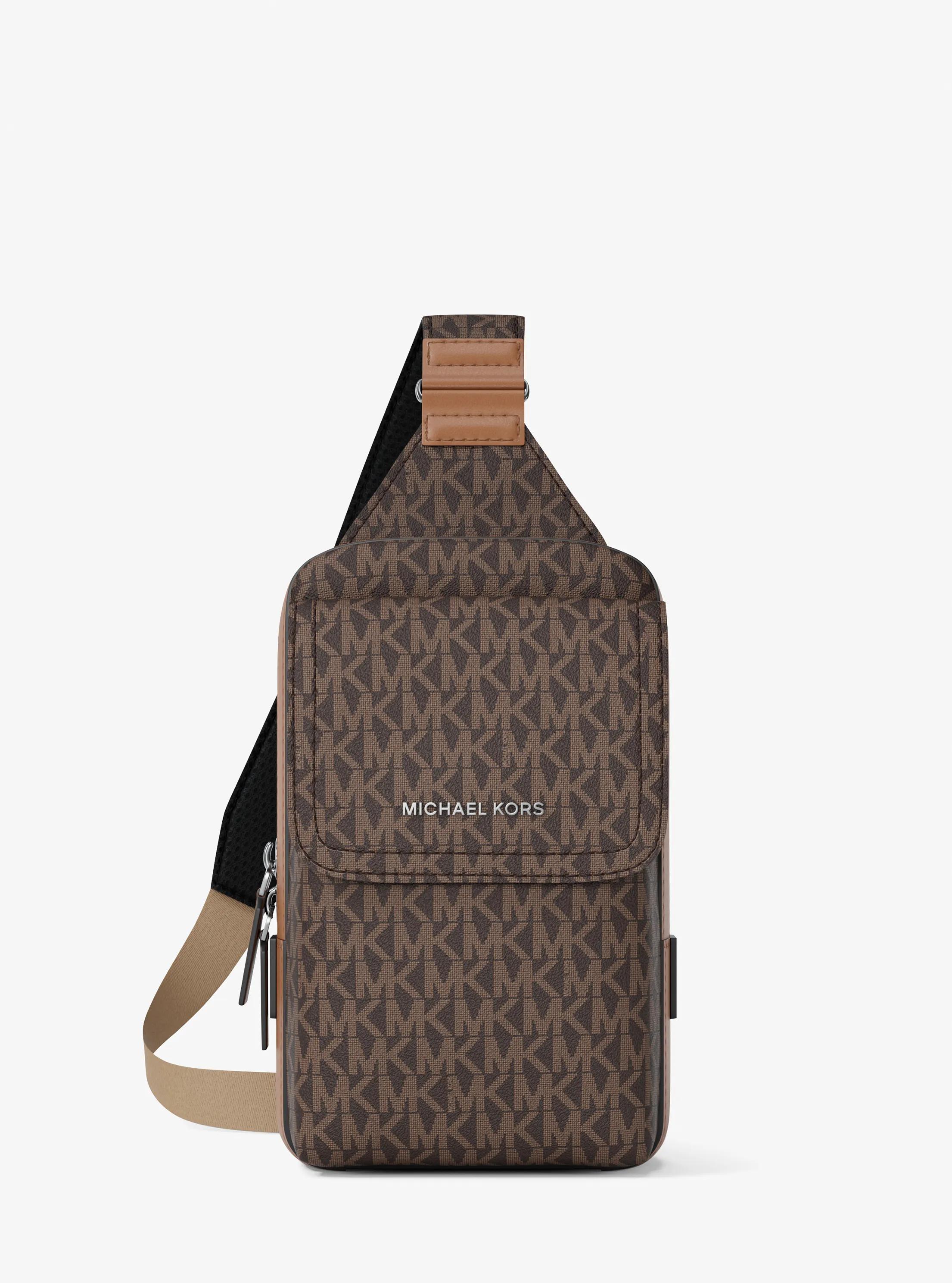 Hudson Signature Logo Sling Bag in BROWN/LUGGAGE | Michael Kors