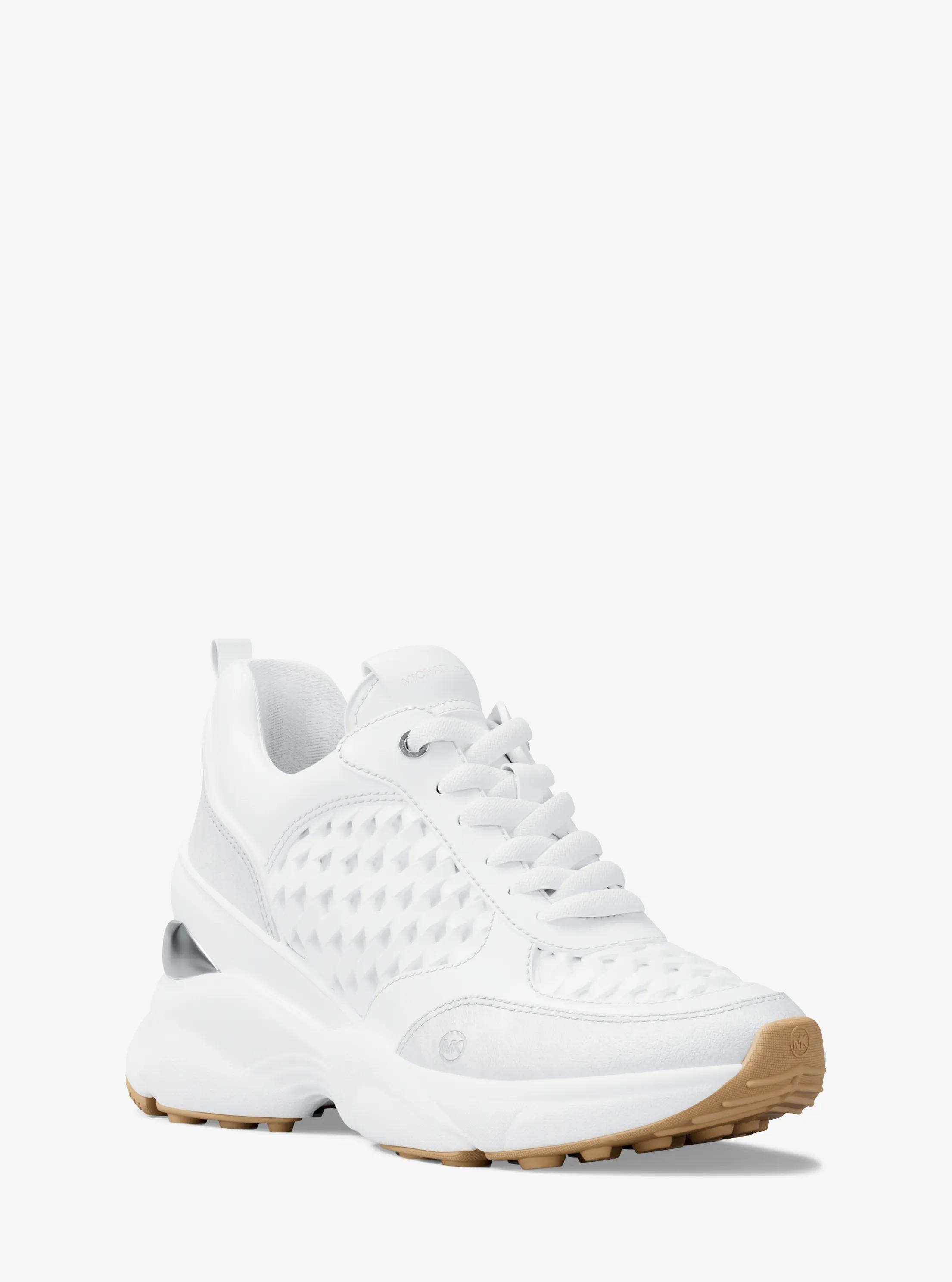 Katrina Woven Wedge Trainer in OPTIC WHITE | Michael Kors