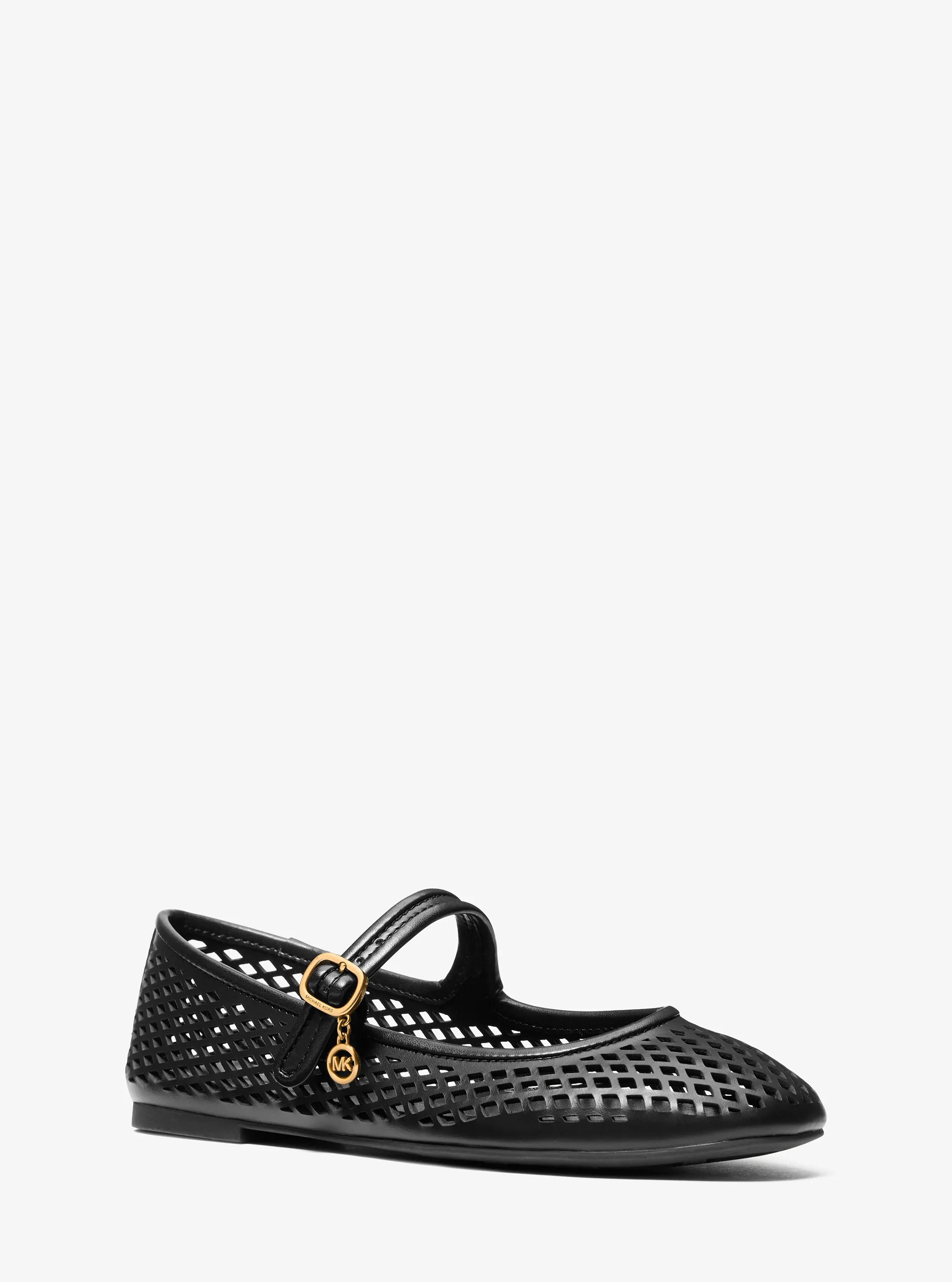 MK Ballerine Nellie Flex en cuir découpé au laser - Noir - Michael Kors