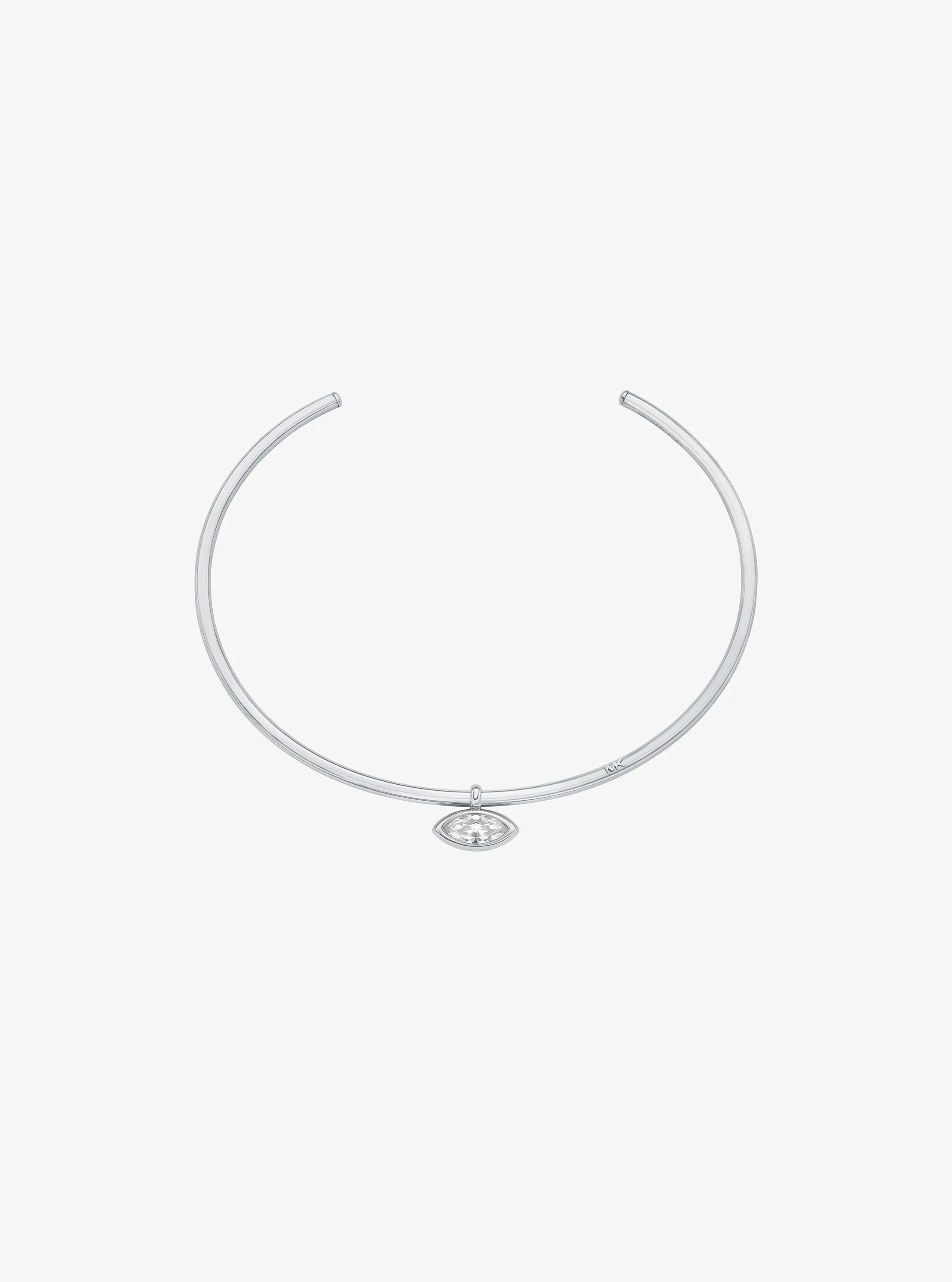 Marquise Cut Cubic Zirconia Collar Necklace in SILVER | Michael Kors