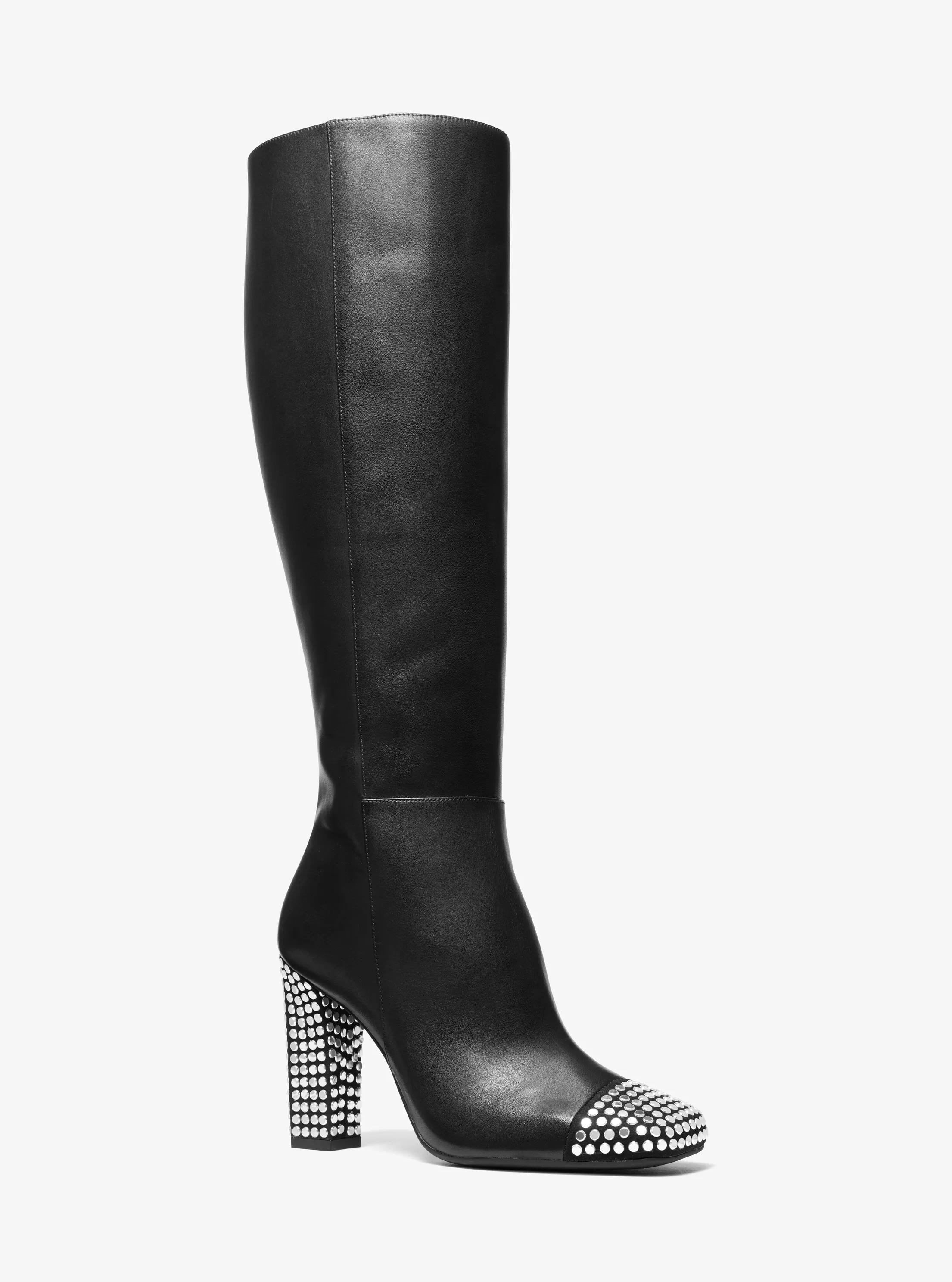 MK Botte Matilda en cuir travaillé - Noir - Michael Kors