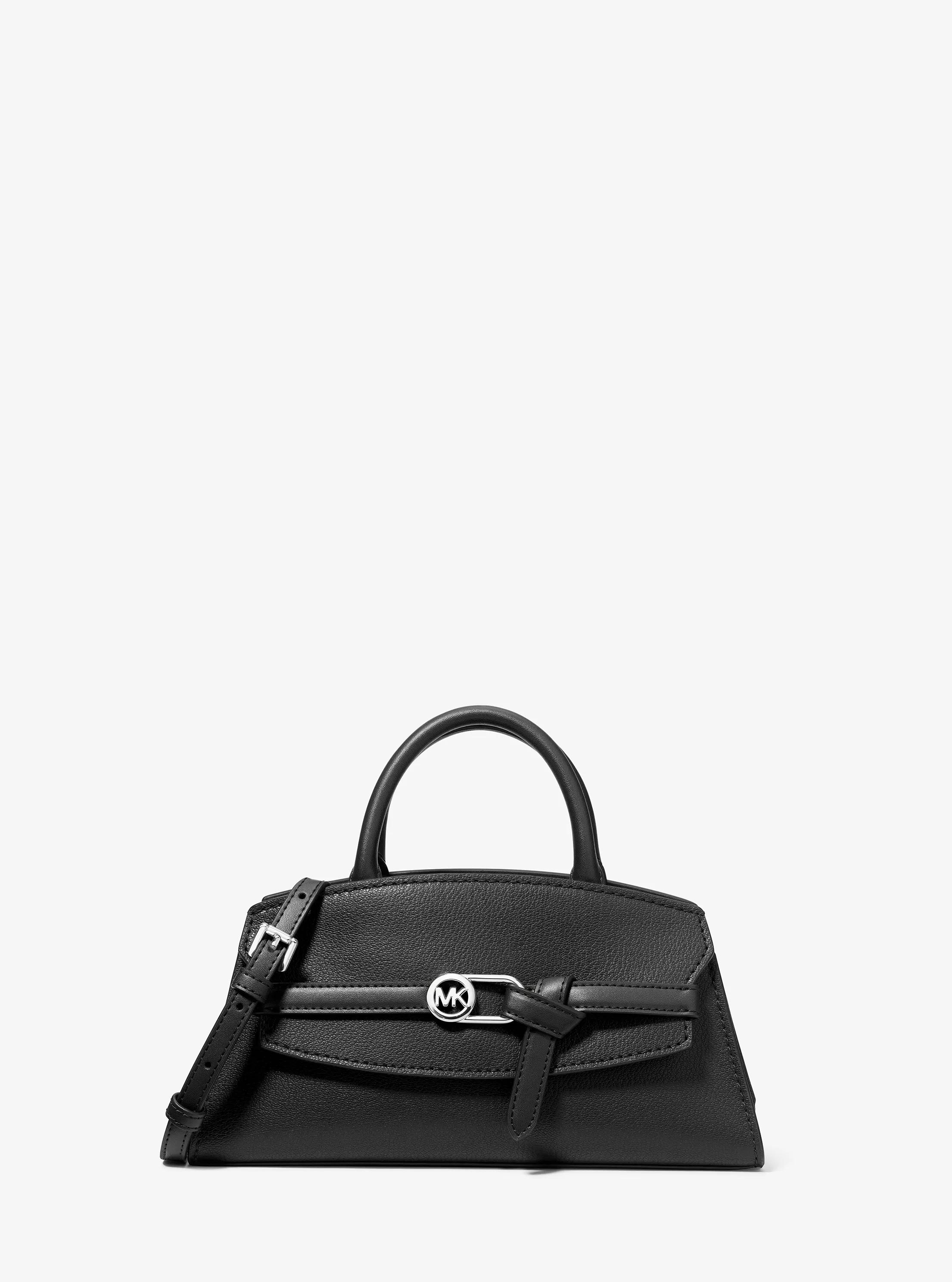 Greta Small Leather Satchel in BLACK | Michael Kors
