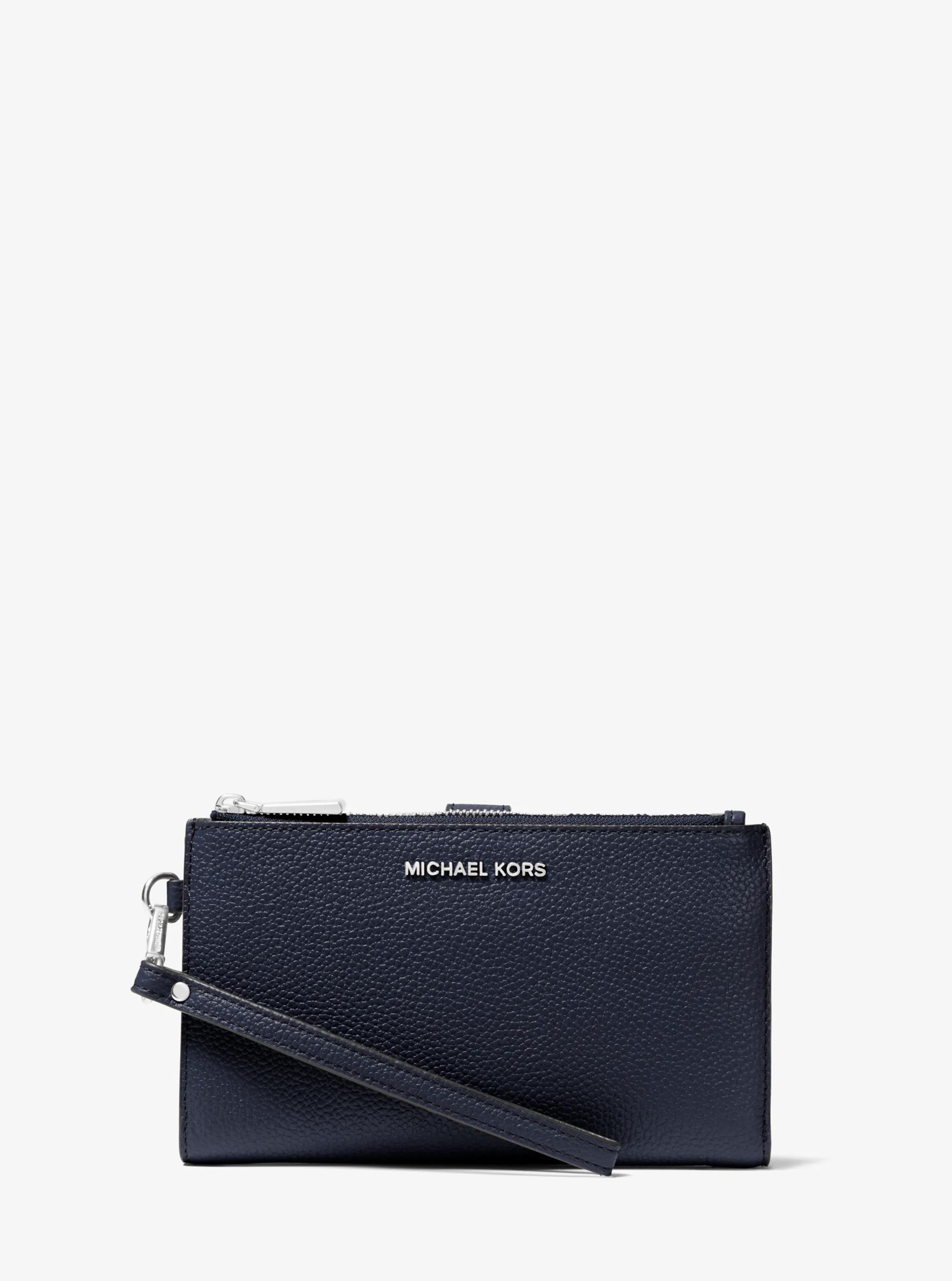 Adele Leather Smartphone Wallet in NAVY | Michael Kors