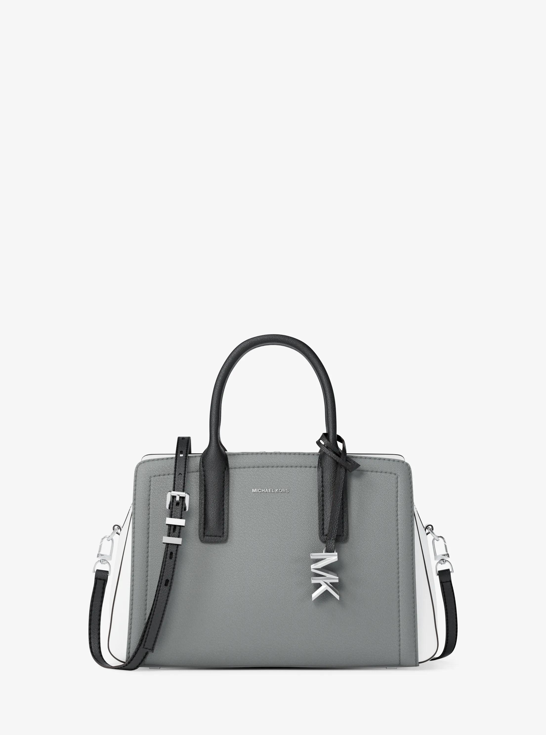 Laila Small Color-Block Leather Satchel in STORM MULTI | Michael Kors