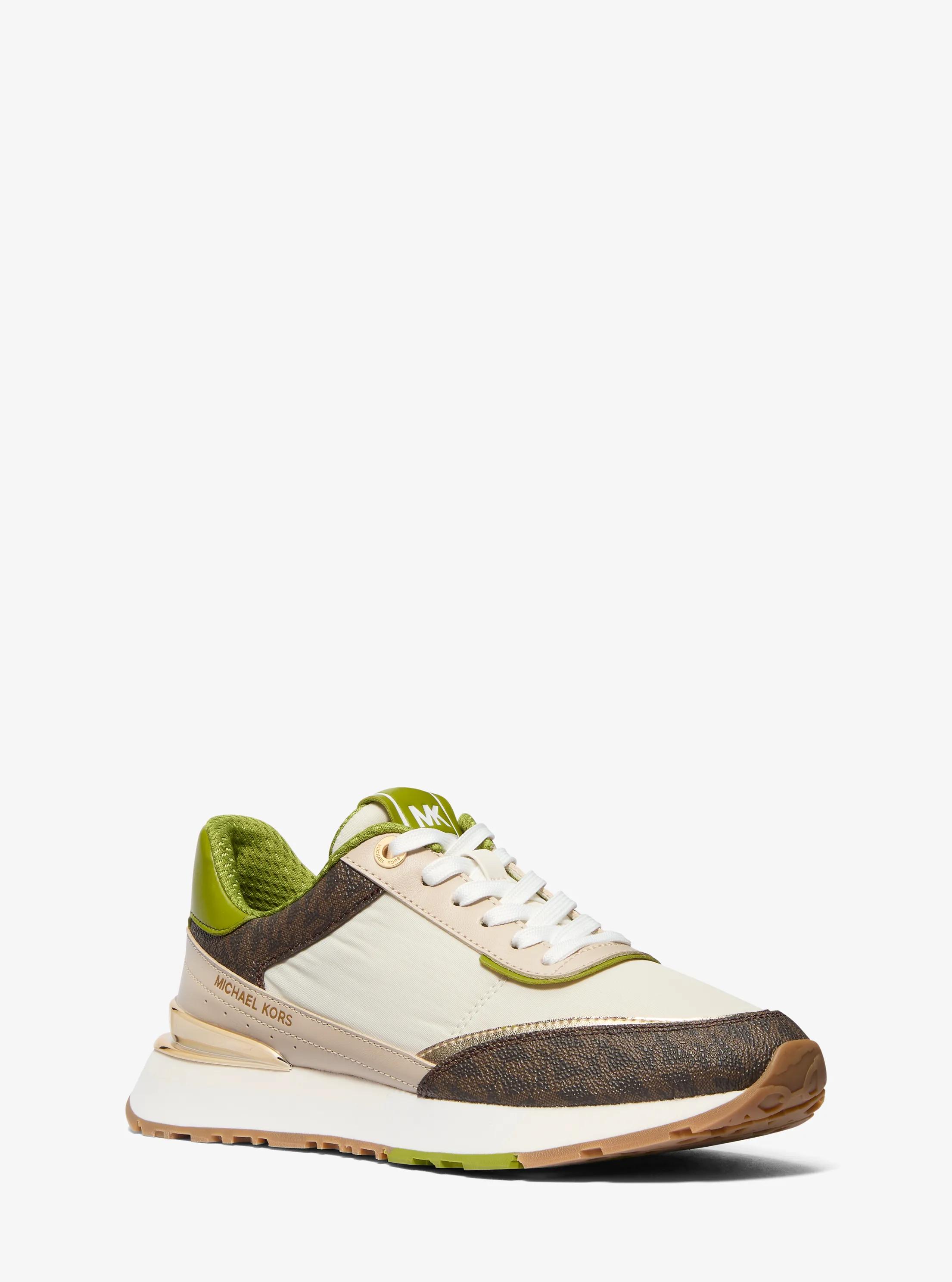 Nova Mixed-Media Trainer in MEADOW GREEN | Michael Kors
