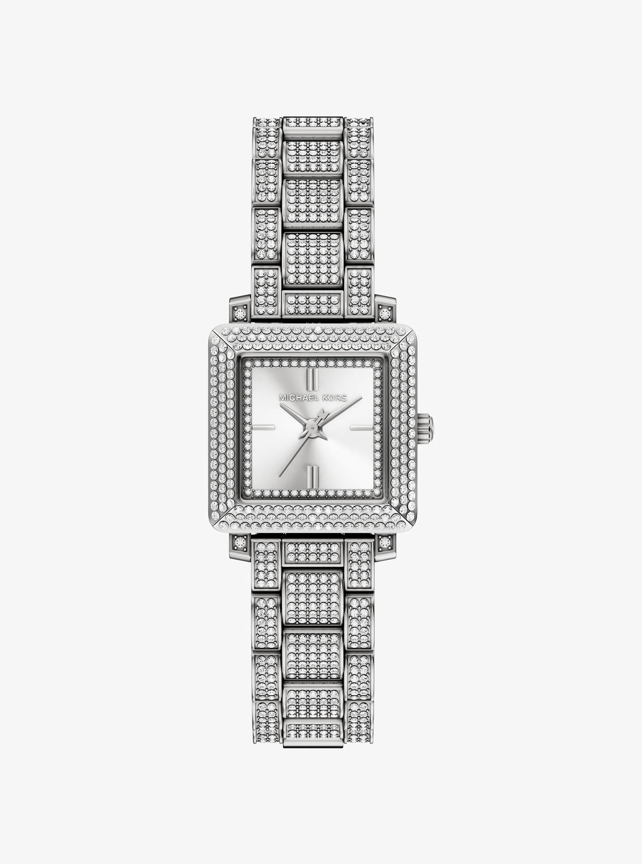 Reloj Gwynn peque&ntilde;o en tono plateado con pav&eacute; in PLATEADO | Michael Kors