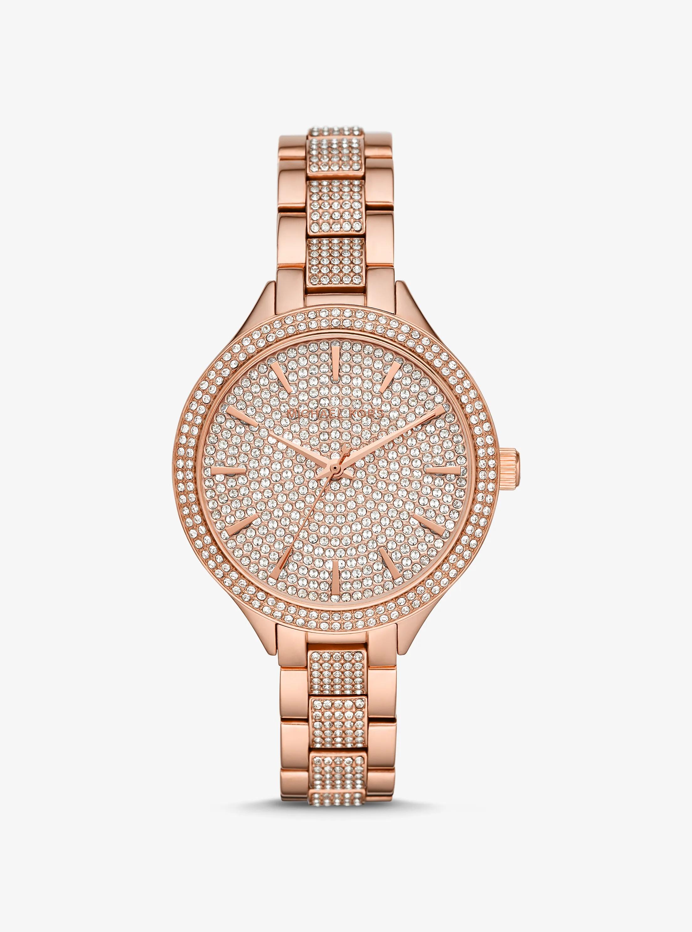 Pav&eacute; Rose Gold-Tone Watch in ROSE GOLD | Michael Kors