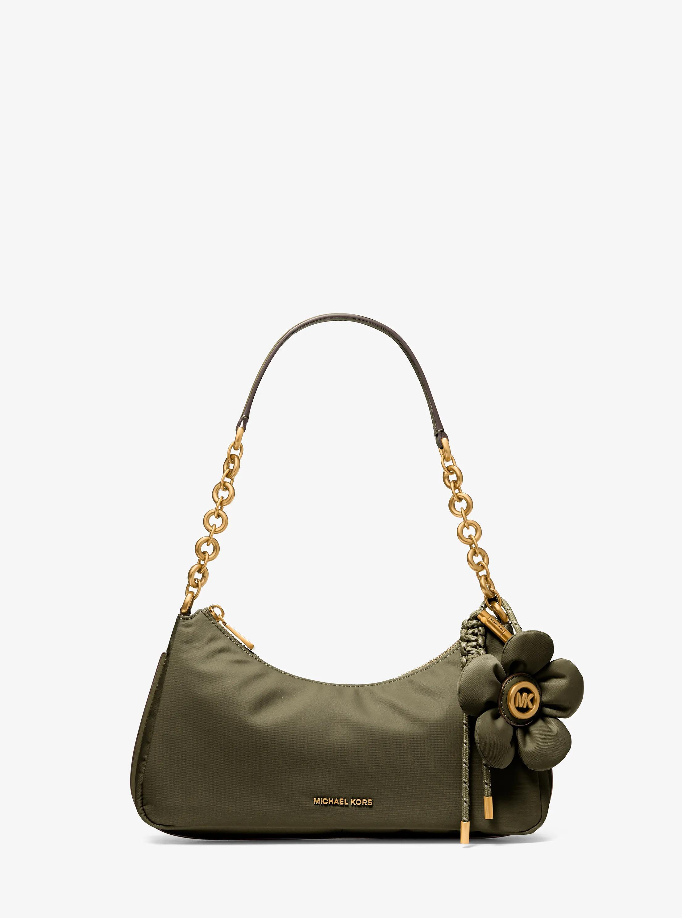 MK Pochette Nolita de taille moyenne en nylon à chaîne - Vert - Michael Kors